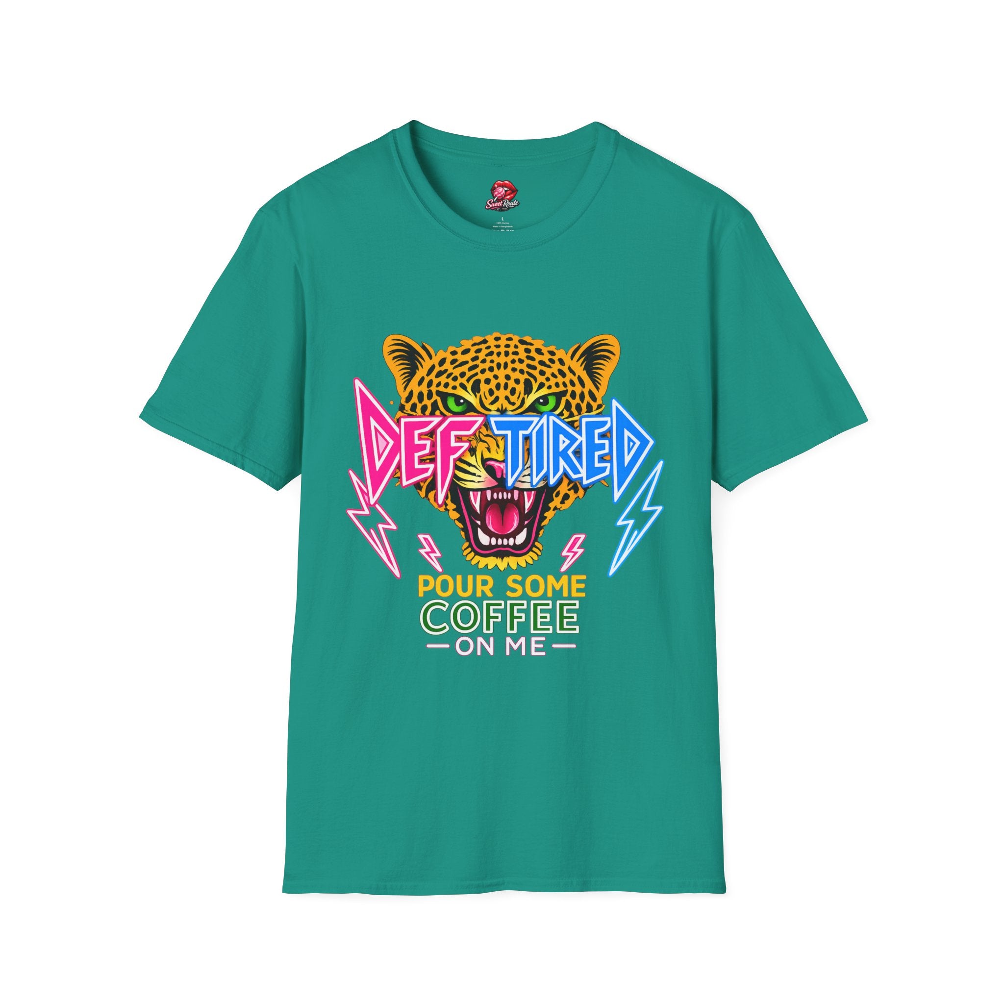 Def-Tired Leopard graphic tee