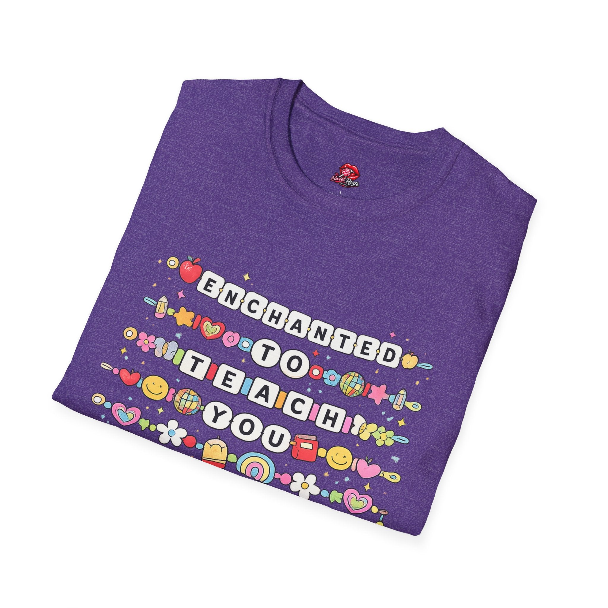 Enchanted to Teach You Teacher T-Shirt | Cute Rainbow Teacher Shirt | Back to School Tee | Teacher Appreciation Gift