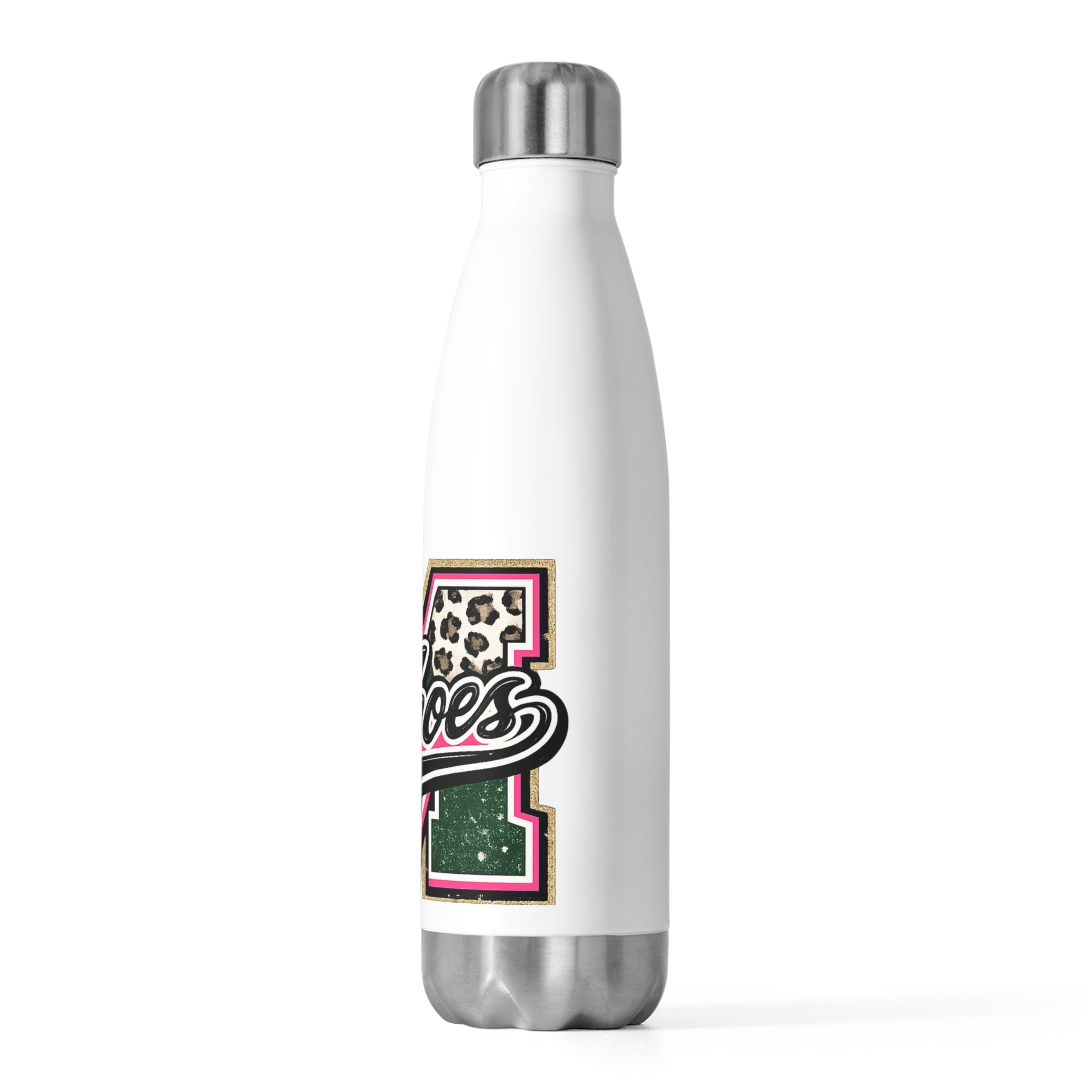 Loboes Leopard Varsity 20oz Stainless Water Bottle