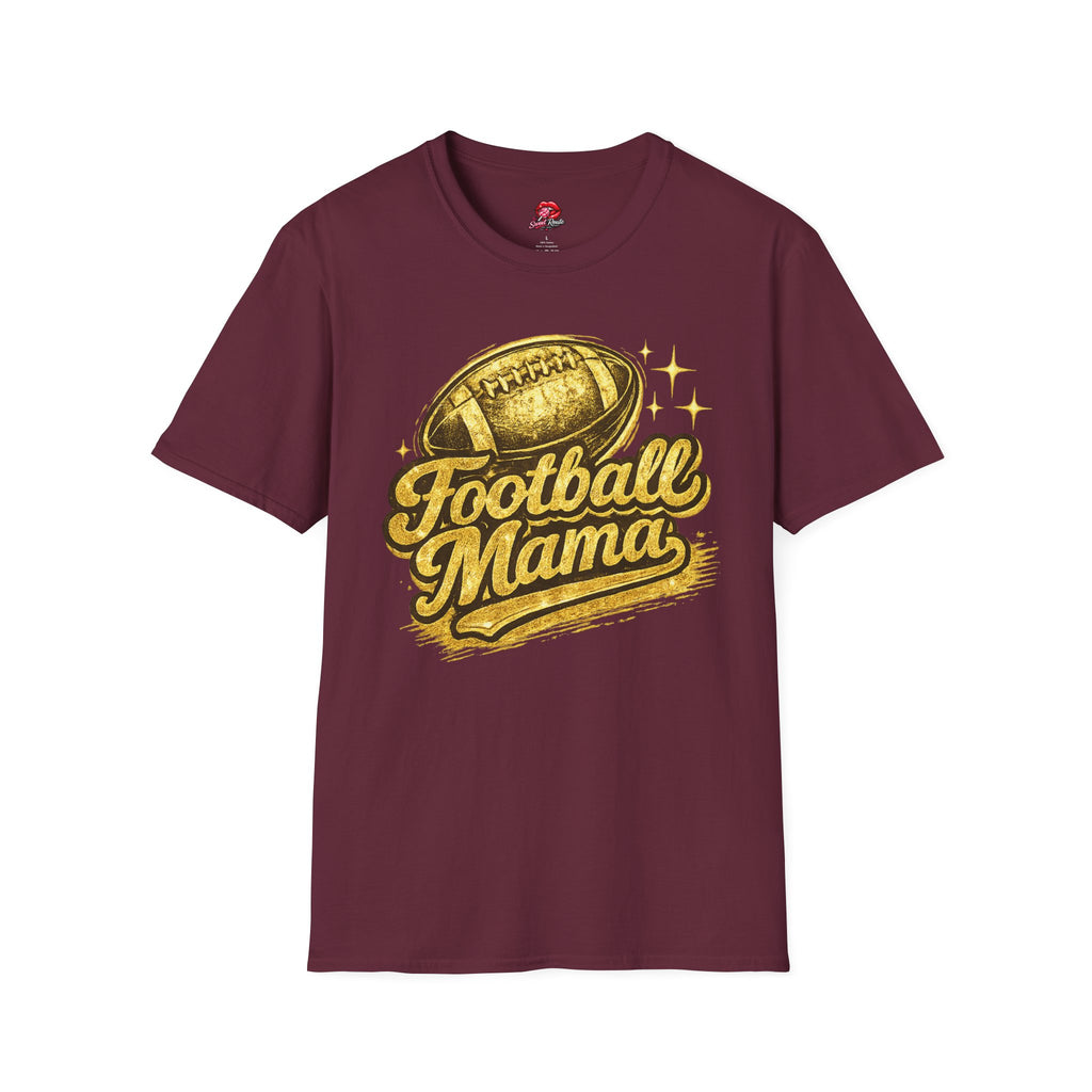 Football Mama T-Shirt — Vintage Gold Football Mom Tee
