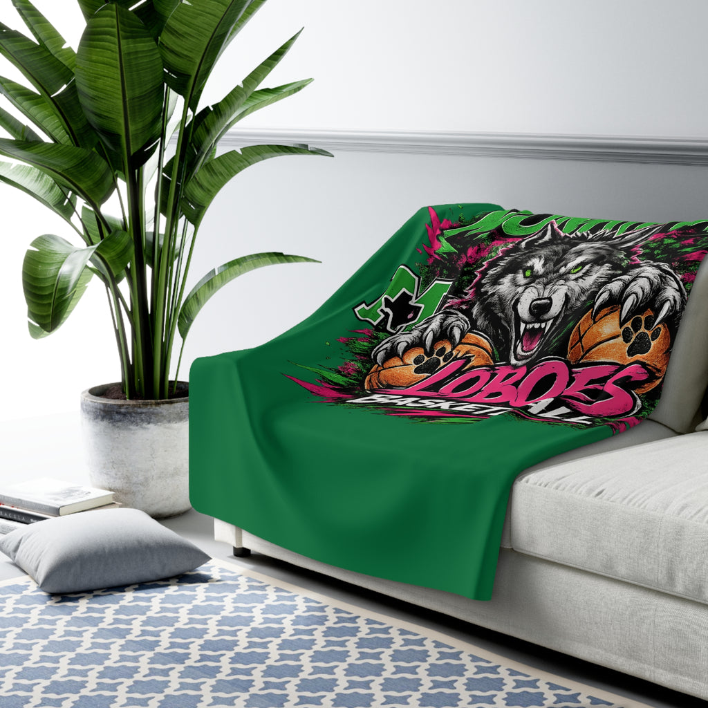 Monahan’s Loboes Basketball Fleece Throw