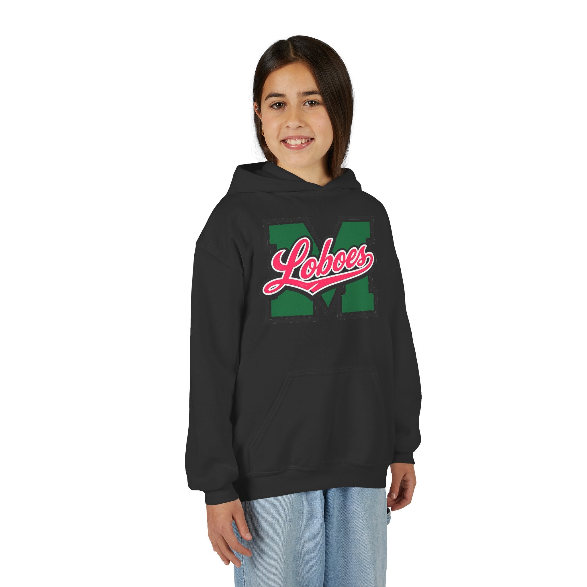 Youth Loboes M Letter Hoodie — Kids School Spirit Sweatshirt