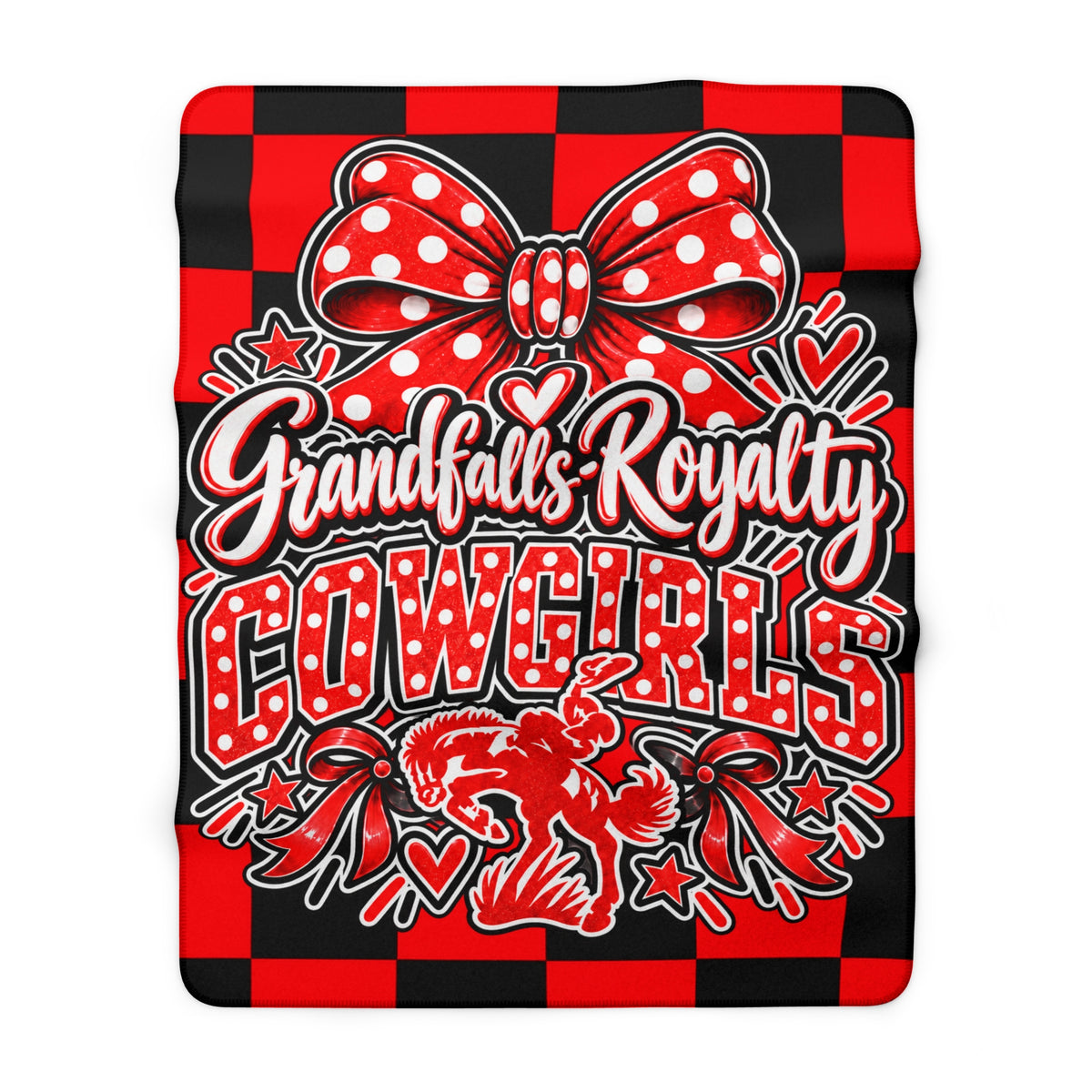 Grandfalls Royalty Cowgirls Sherpa Blanket