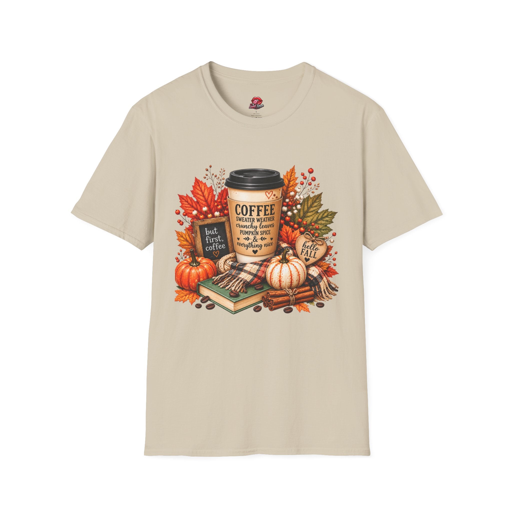 Pumpkin Spice Autumn Coffee Graphic Tee