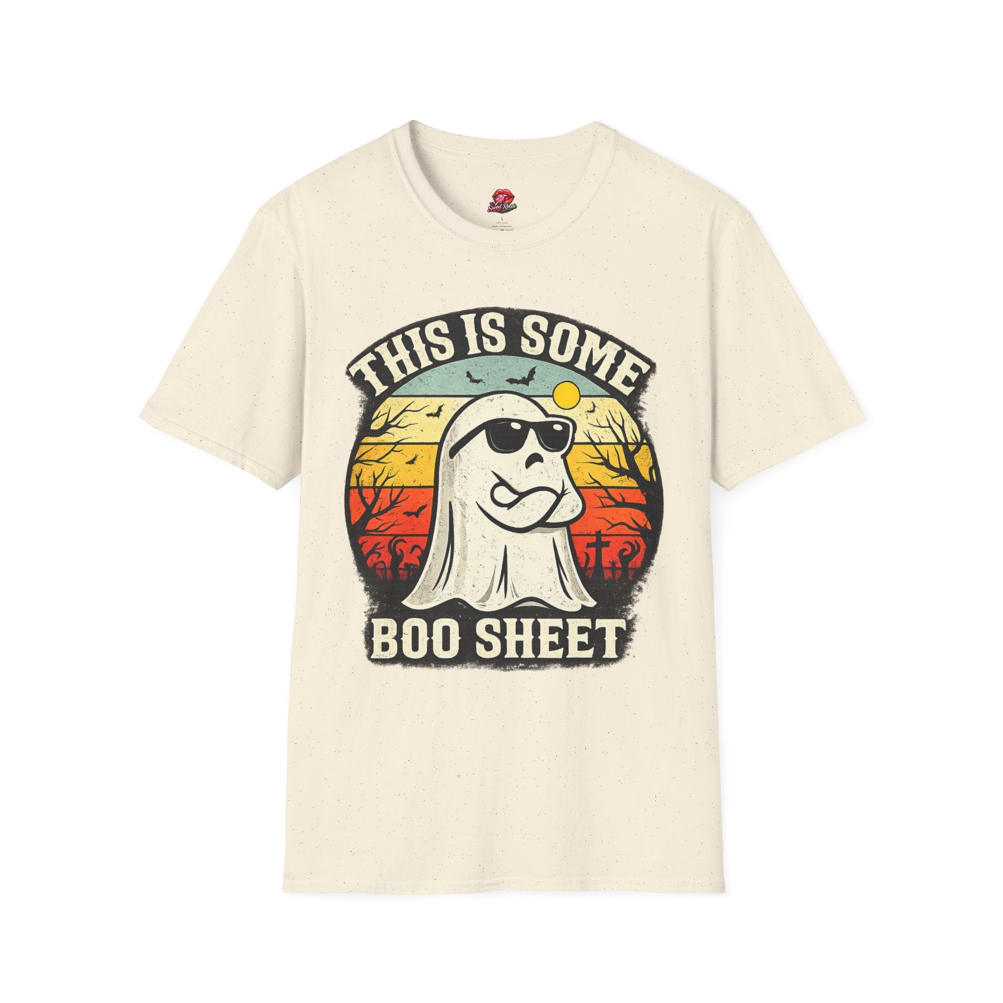 This Is Some Boo Sheet T-Shirt | Funny Retro Ghost Halloween Shirt | Cute Spooky Season Tee | Vintage Halloween Graphic Tee | Fall Ghost Gift
