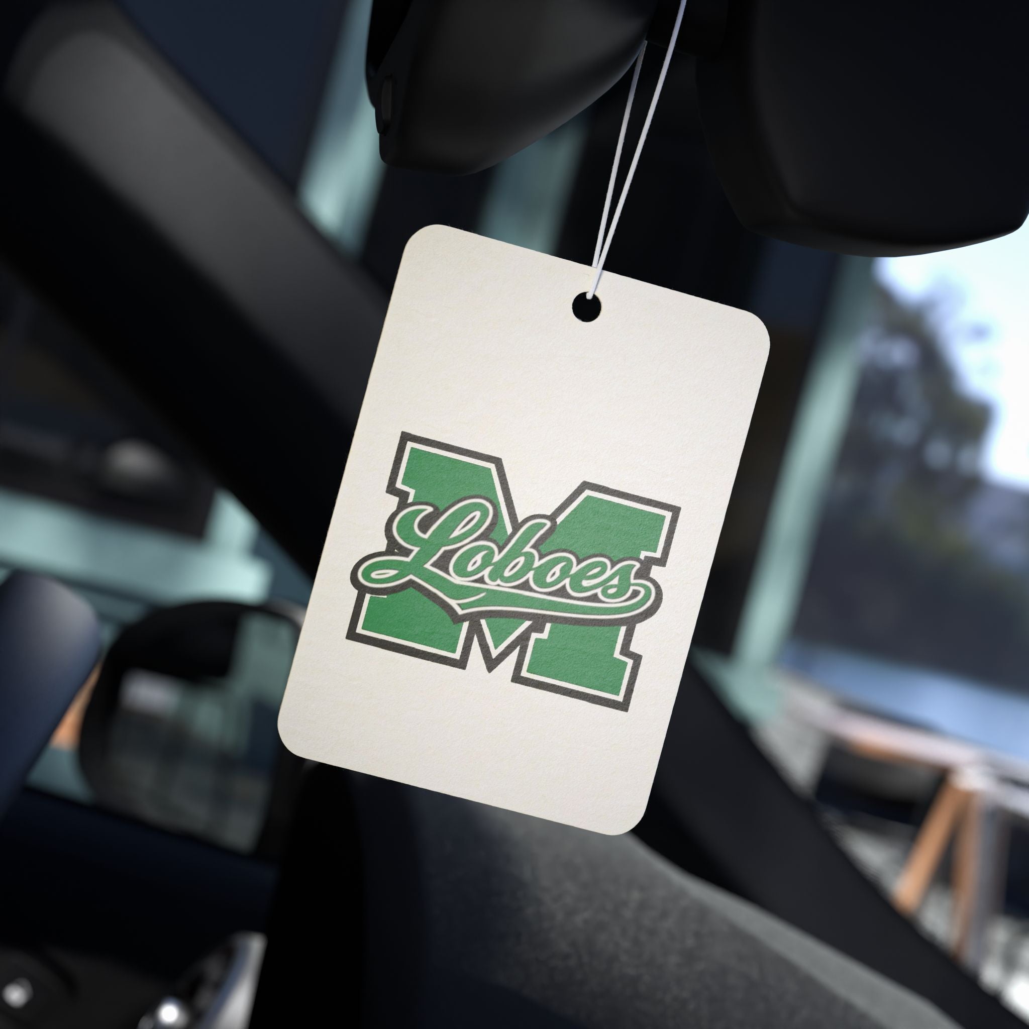 Loboes M Green Letter Car Air Freshener