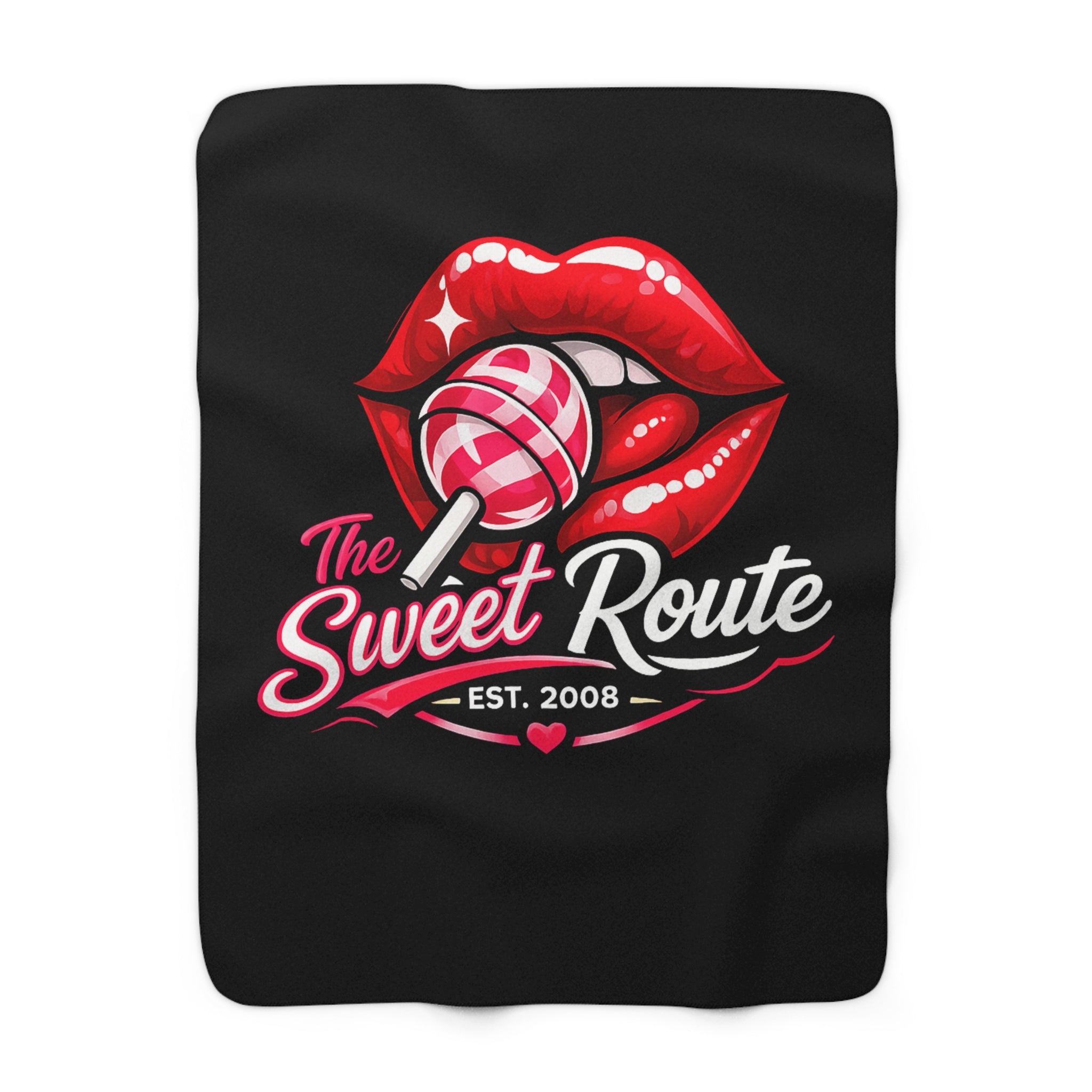 The Sweet Route Sherpa Logo Blanket