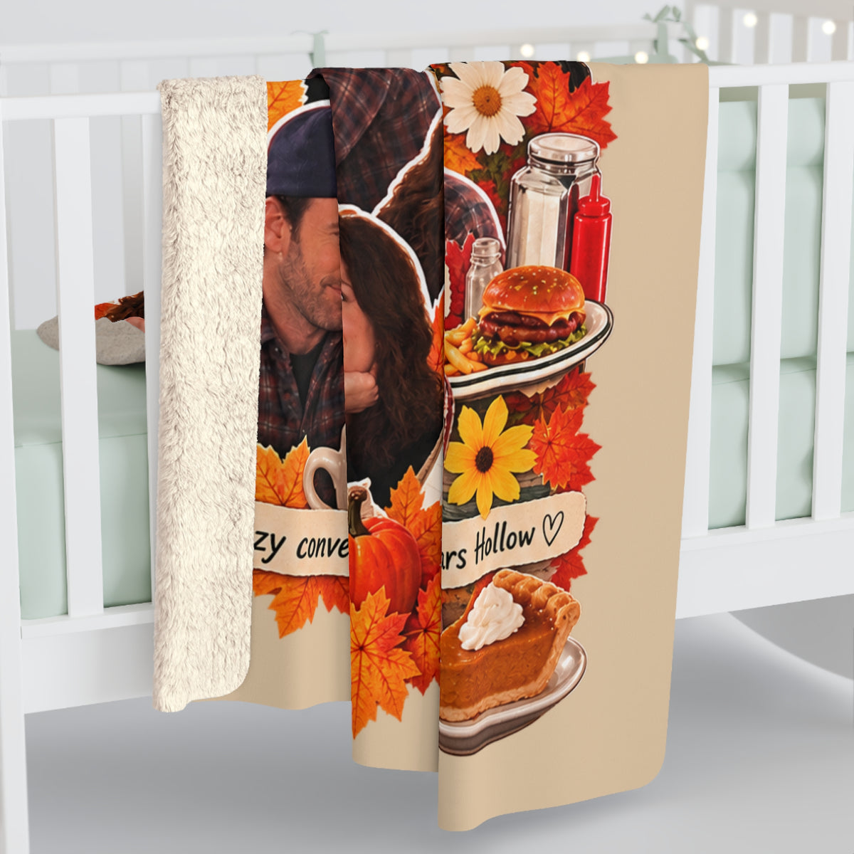 Luke & Lorelai Collage Sherpa Blanket