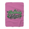 Monahan's Loboes Sherpa Fleece Blanket — Pink Team Spirit Throw