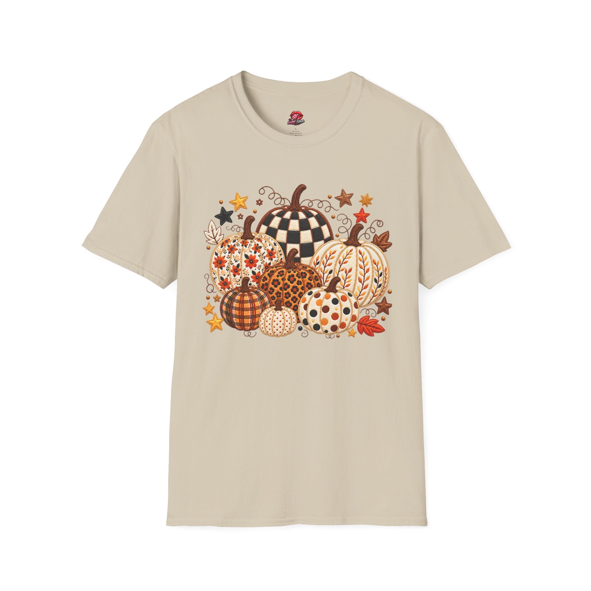 Autumn Patchwork Pumpkins T-Shirt