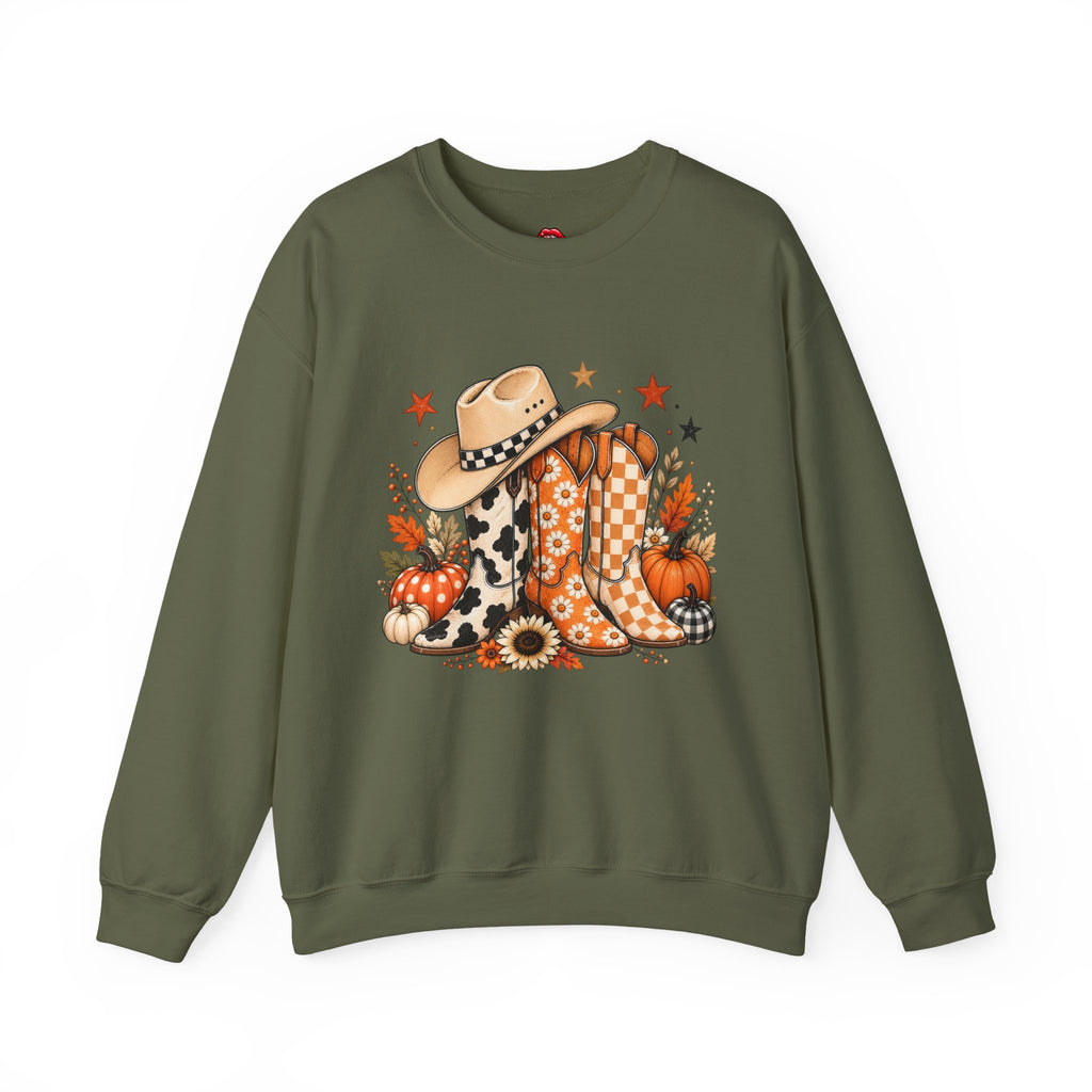 Cowboy Boots & Hat Fall Sweatshirt