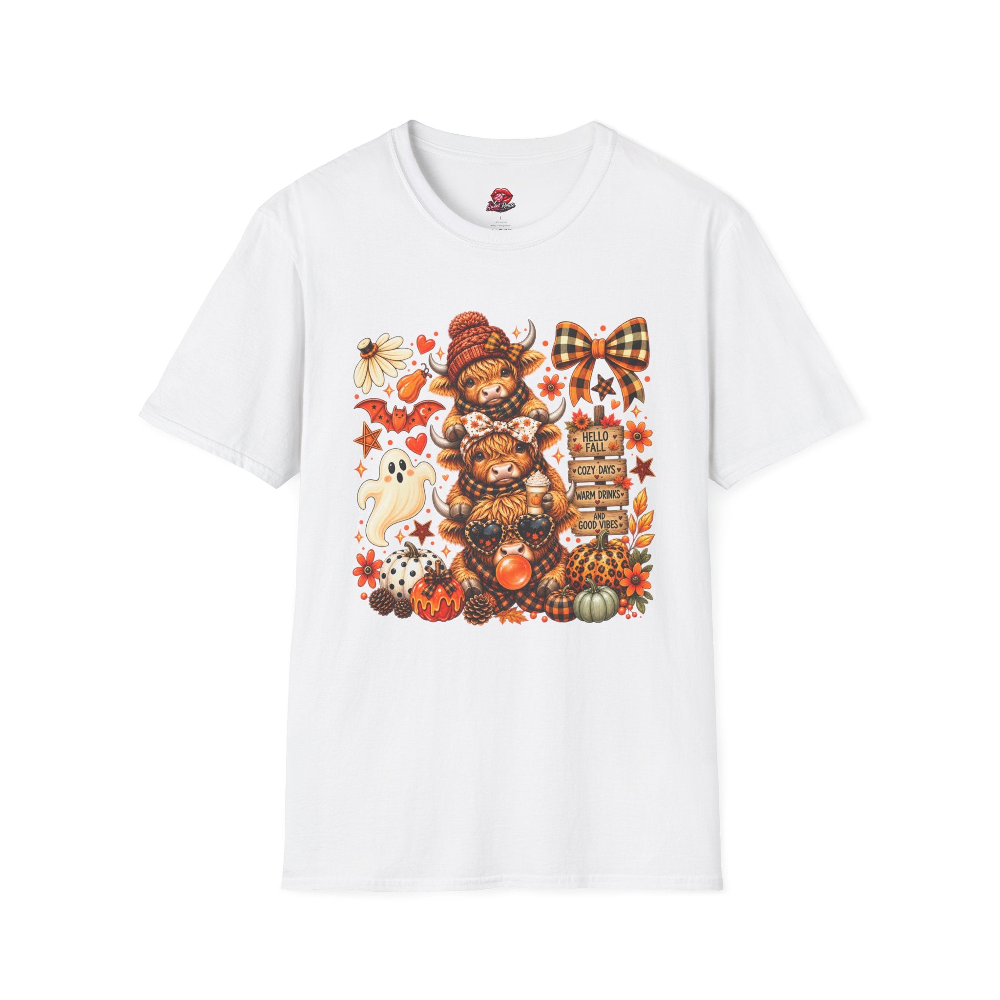 Fall Stacked Highland Cow T-Shirt