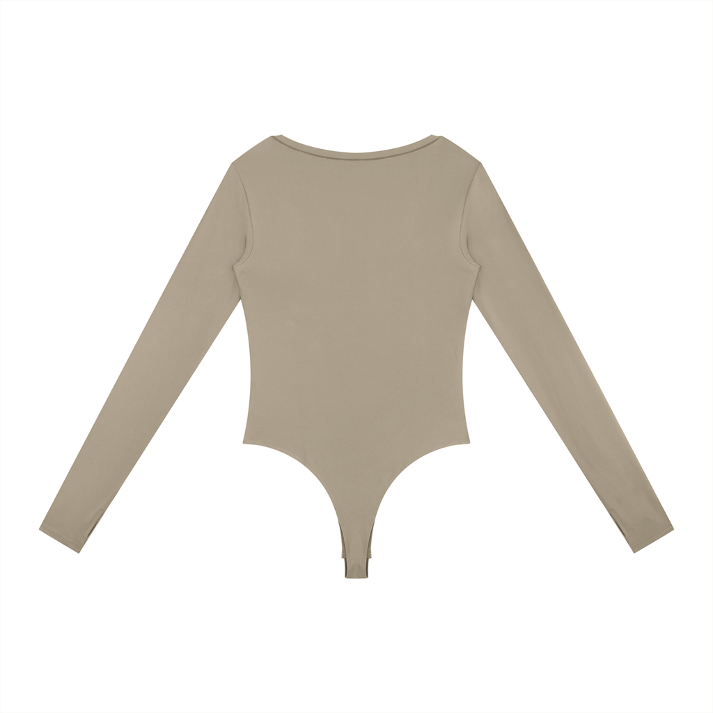 Sweet Route Women's Tight Long Sleeve Yoga Bodysuit