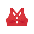 Sweet Route Women's Twist Front V-Neck Sports Bra