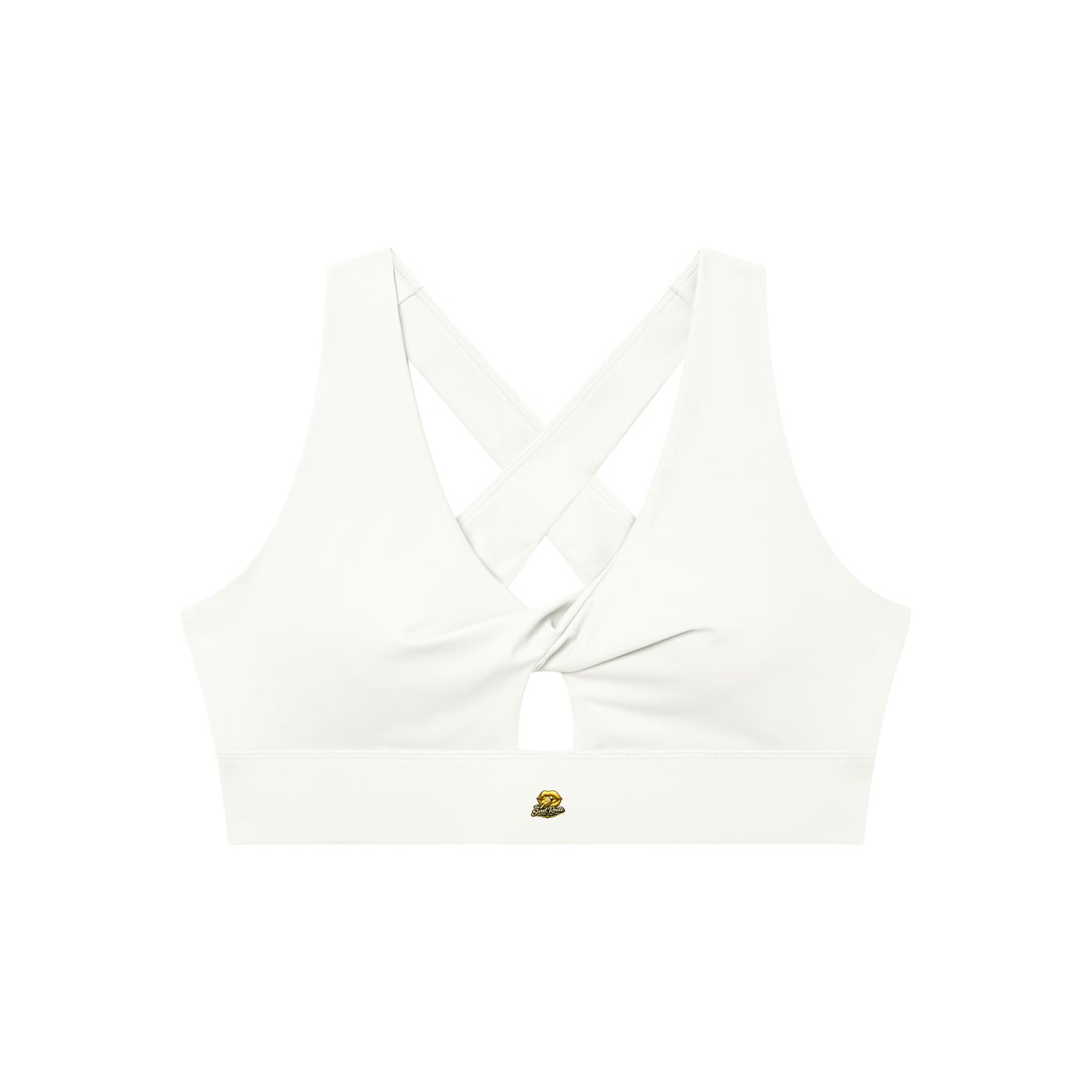 Sweet Route Women's Twist Front V-Neck Sports Bra