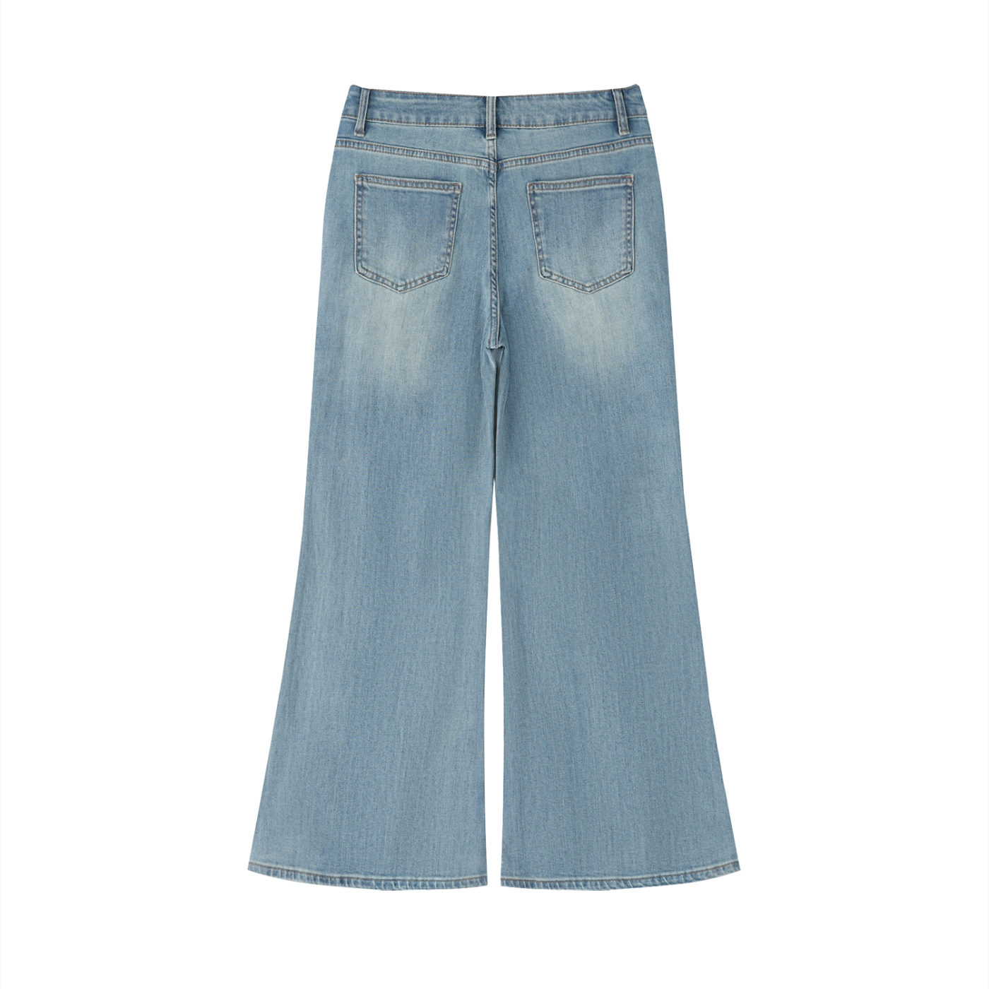 Sweet Route Women's Vintage Wash Flared Leg Jeans