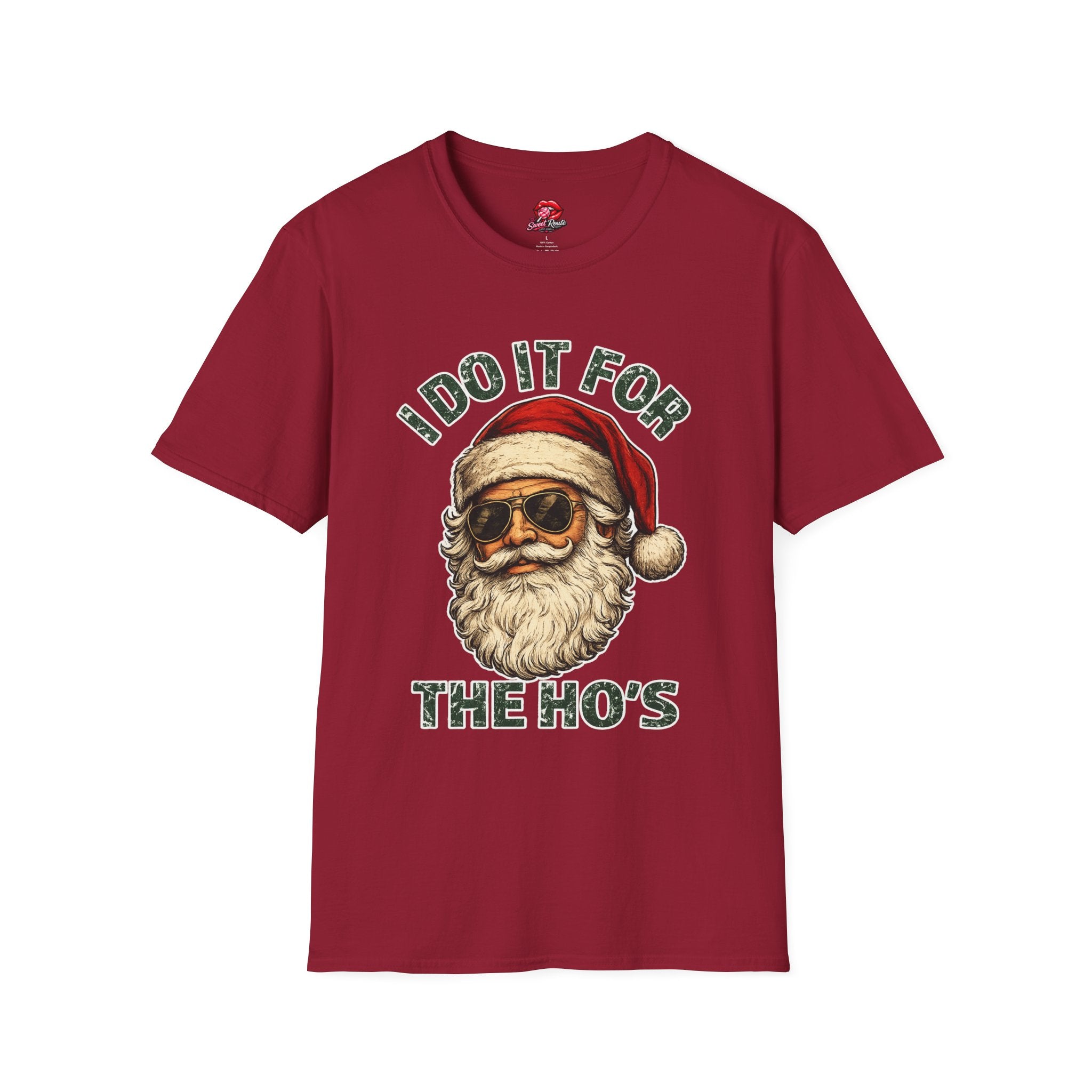 I Do It For The Ho's Santa Face T-Shirt