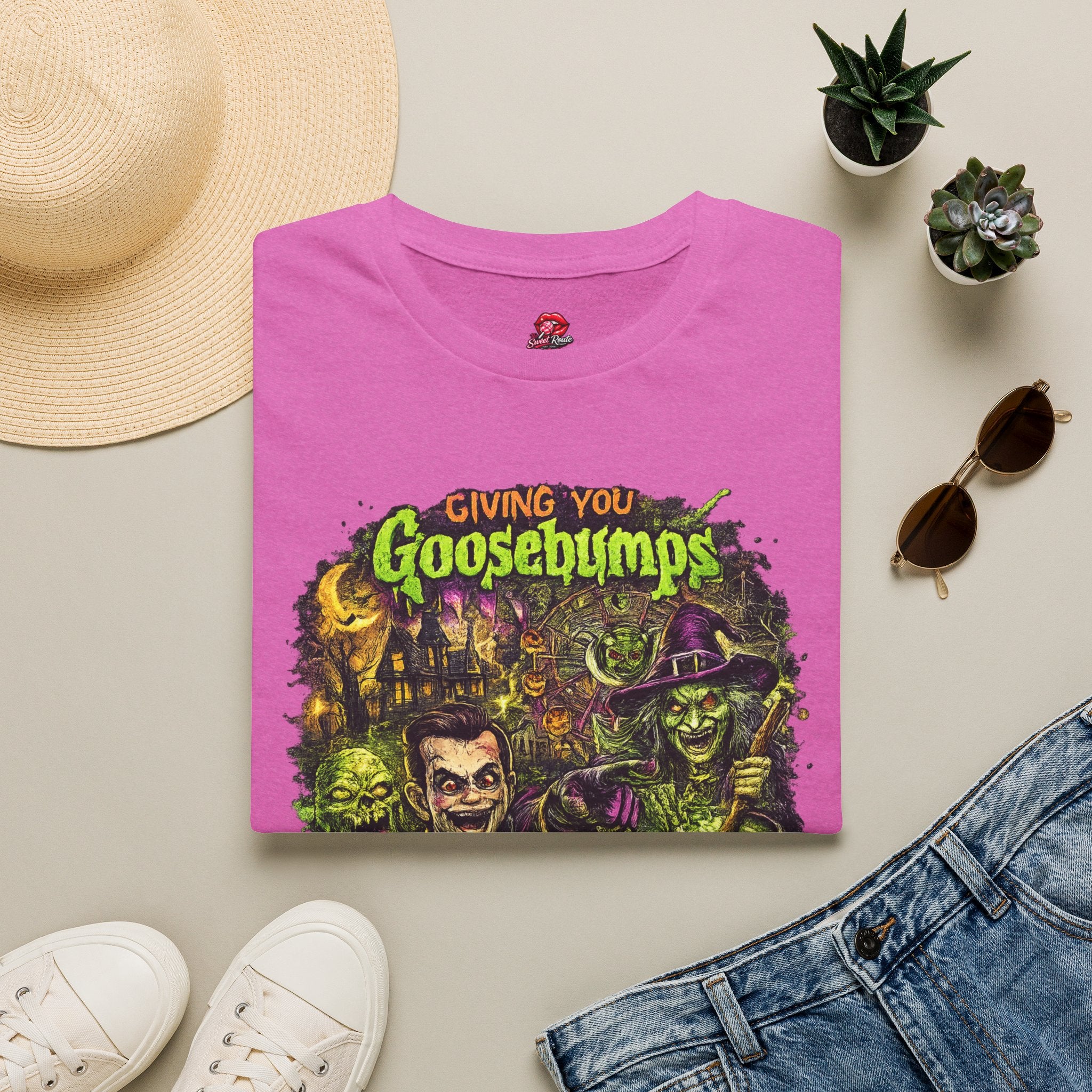 Goosebumps Horror Shirt | Giving You Goosebumps Retro Halloween T-Shirt | Vintage Horror Graphic Tee | Spooky 90s Horror Fan Shirt