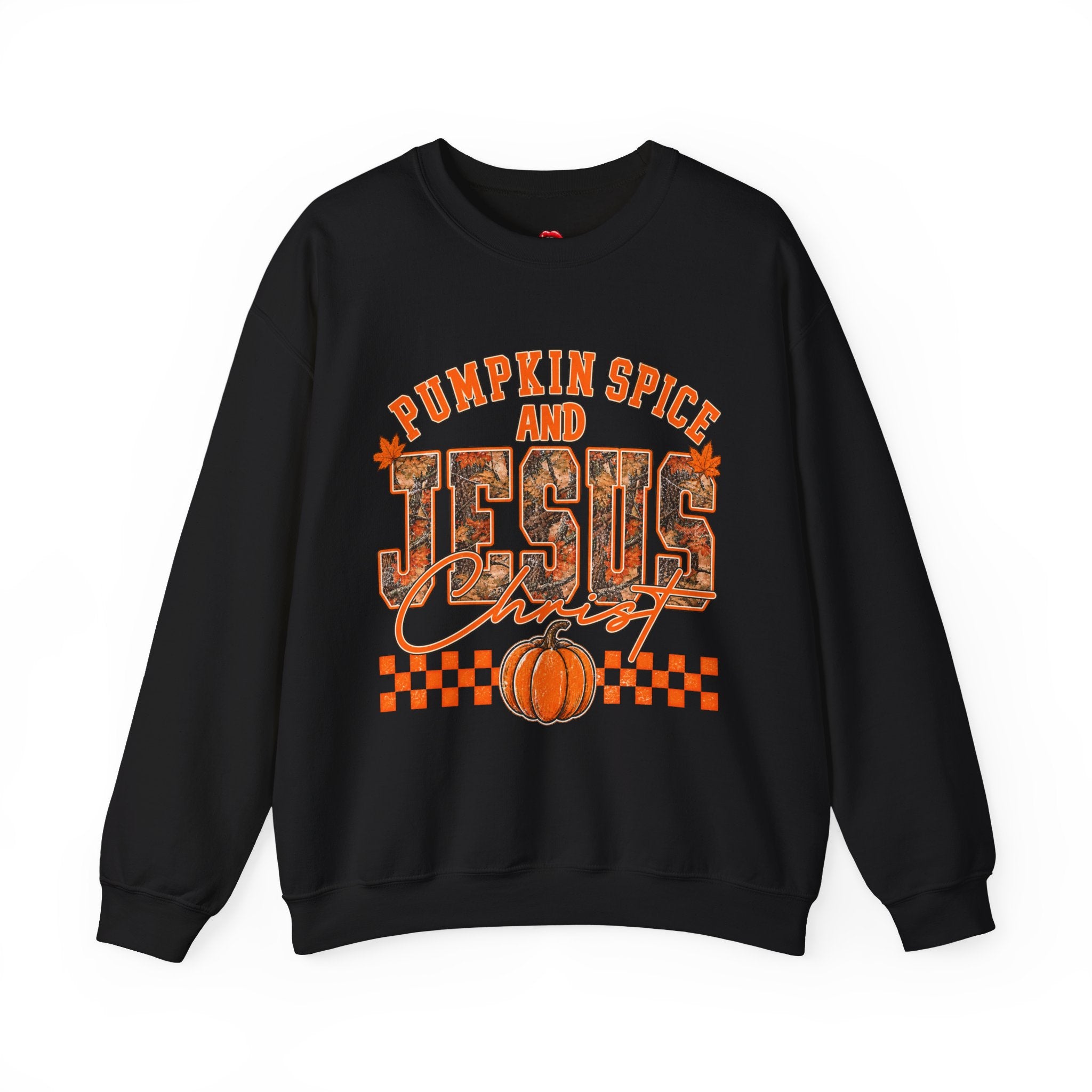 Pumpkin Spice and Jesus Crewneck Sweatshirt — Fall Christian Graphic Pullover