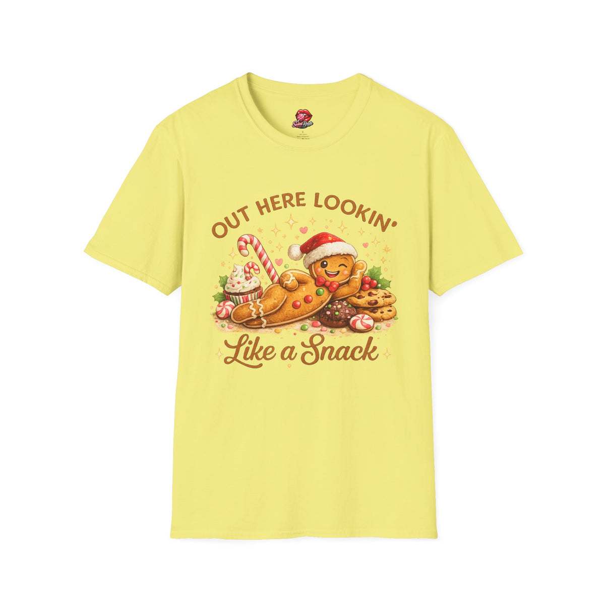 Gingerbread Cookie Santa Hat T-Shirt