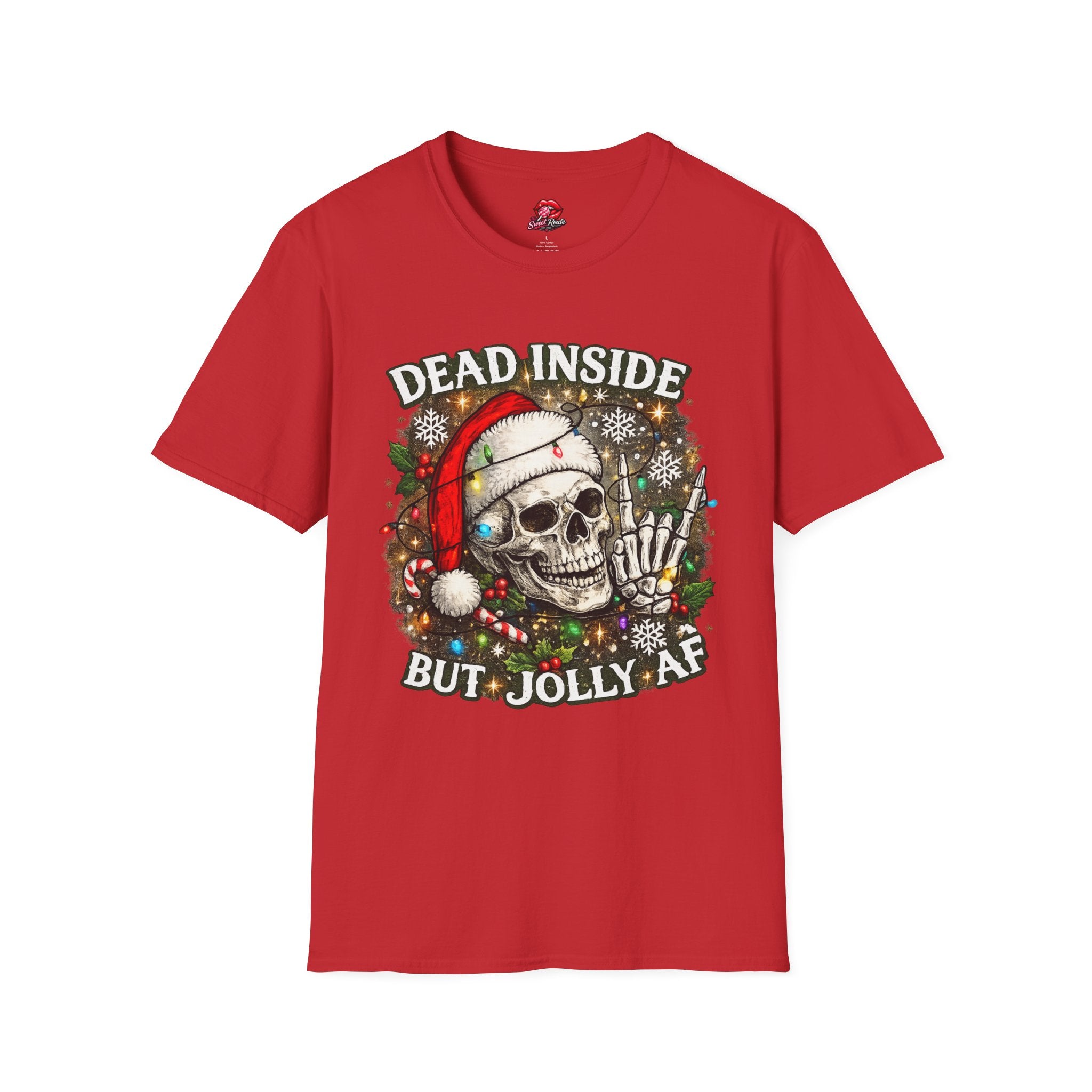 Dead Inside Skull Christmas Tee