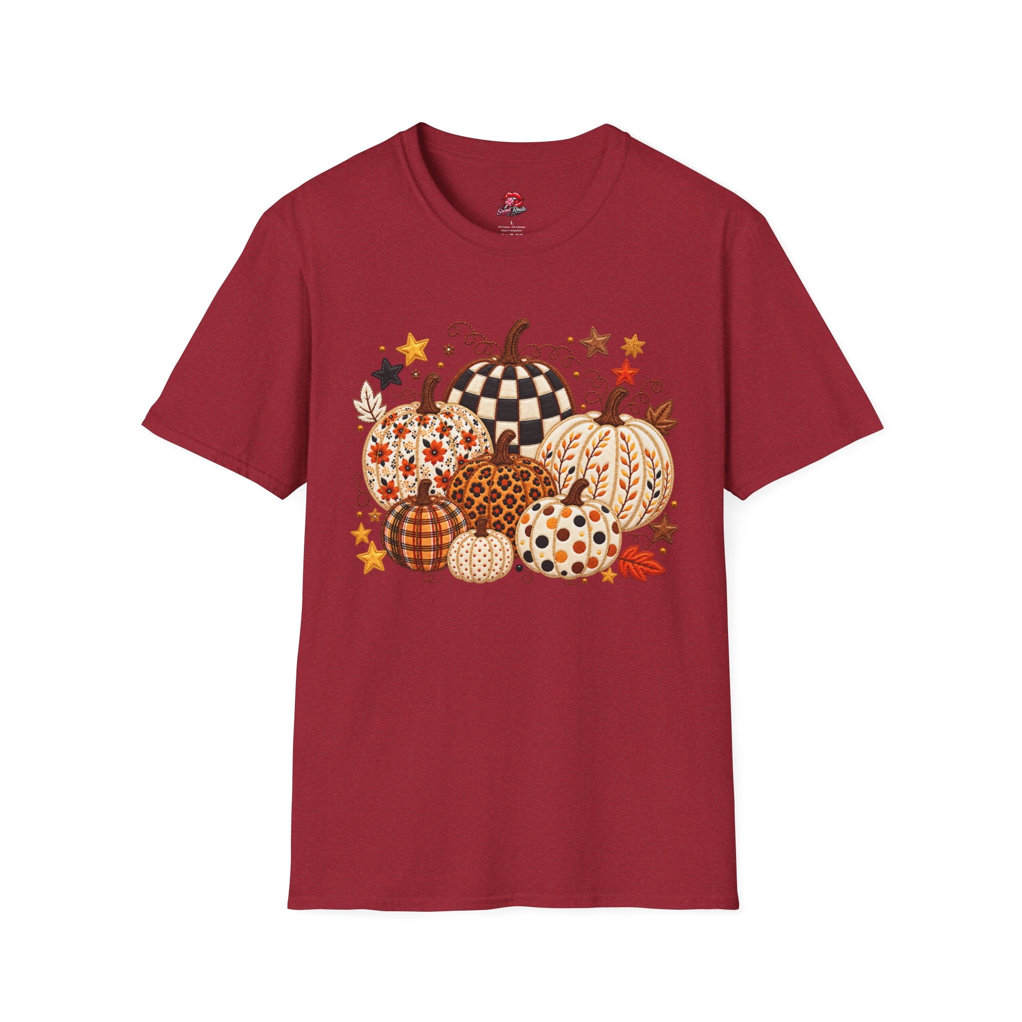 Autumn Patchwork Pumpkins T-Shirt