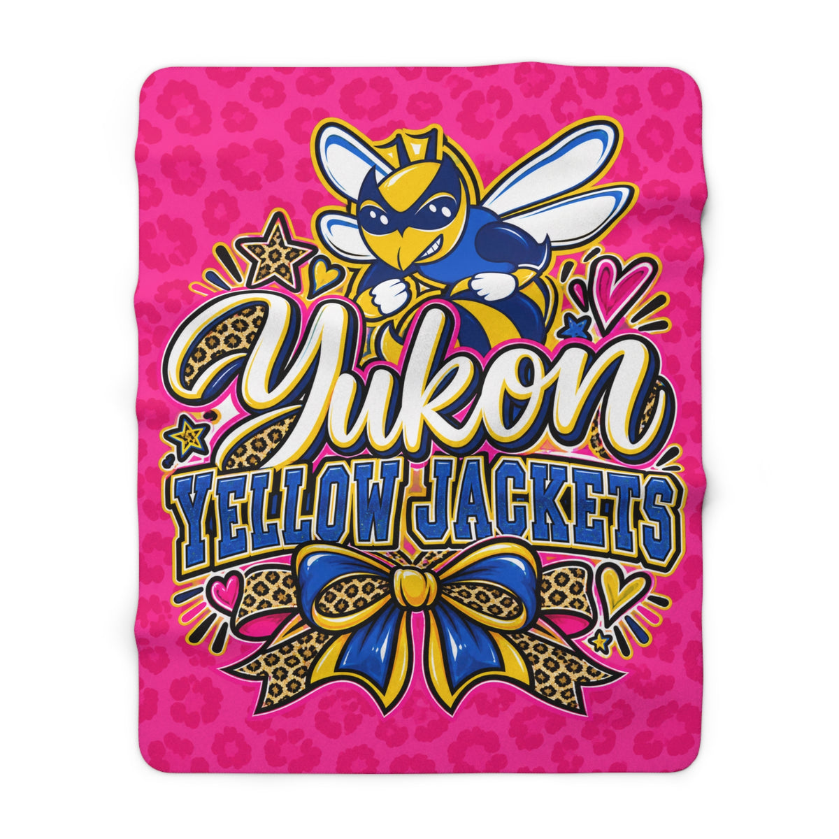 Yukon Yellow Jackets Sherpa Fleece Blanket