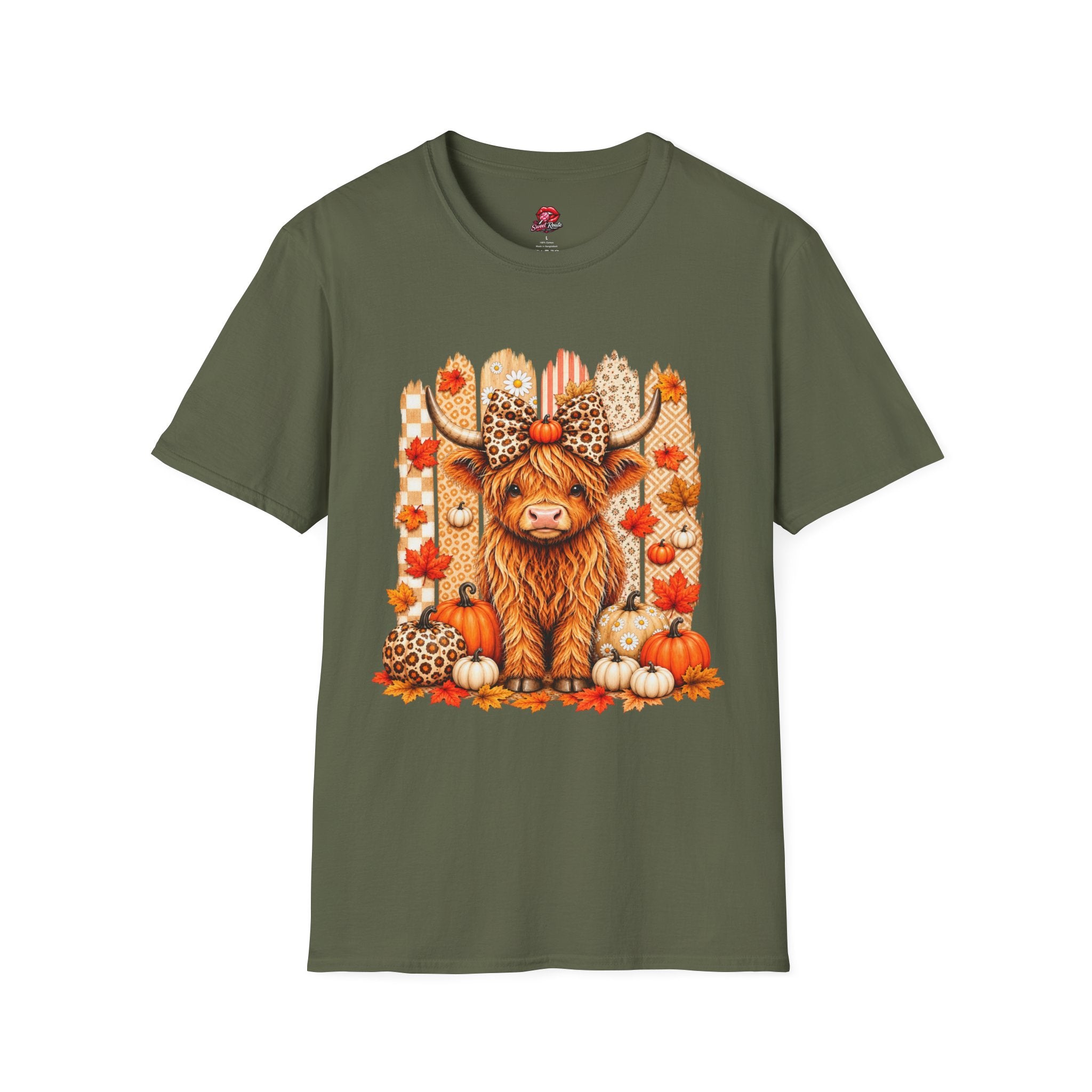Fall Highland Cow T‑Shirt