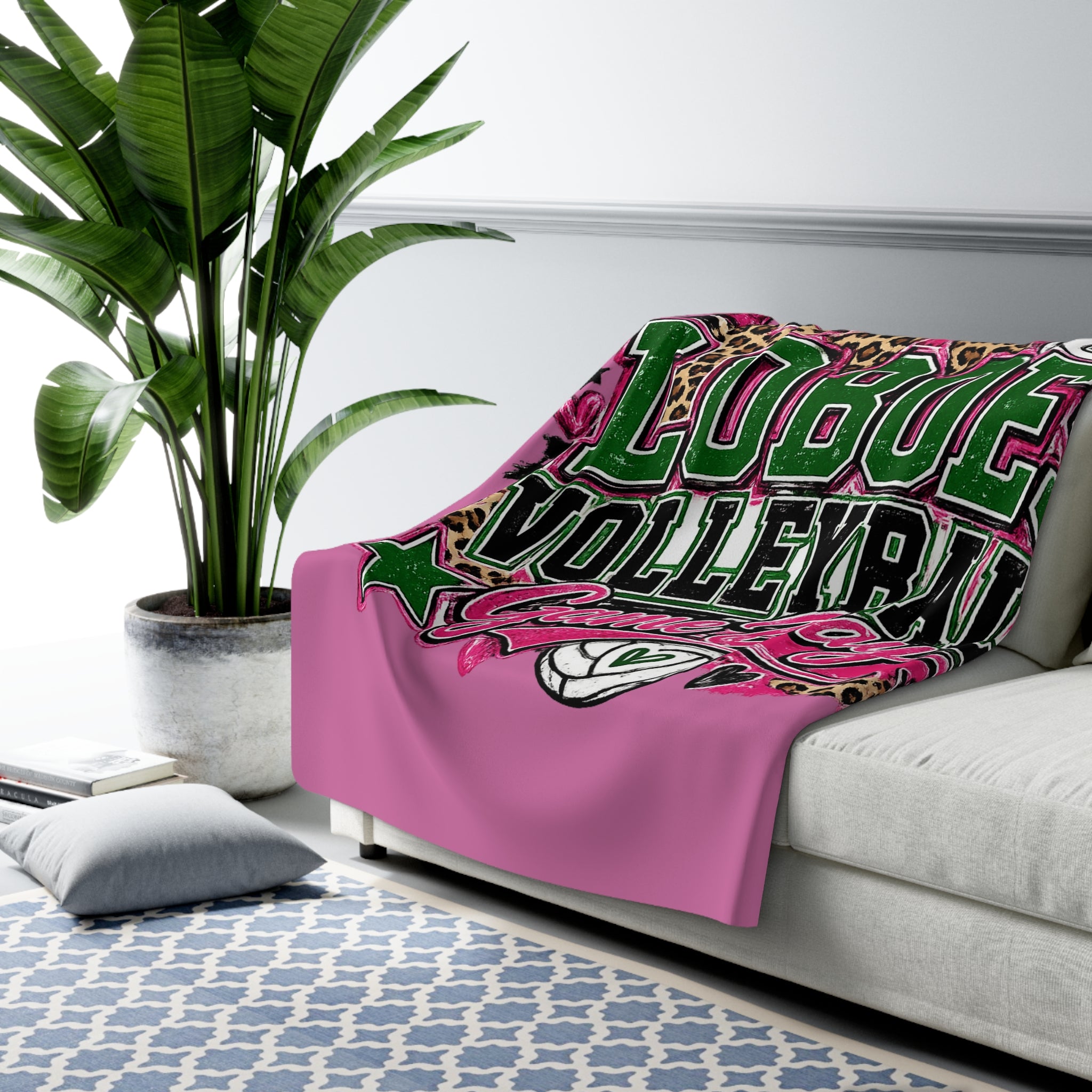 Loboes Volleyball Sherpa Fleece Blanket