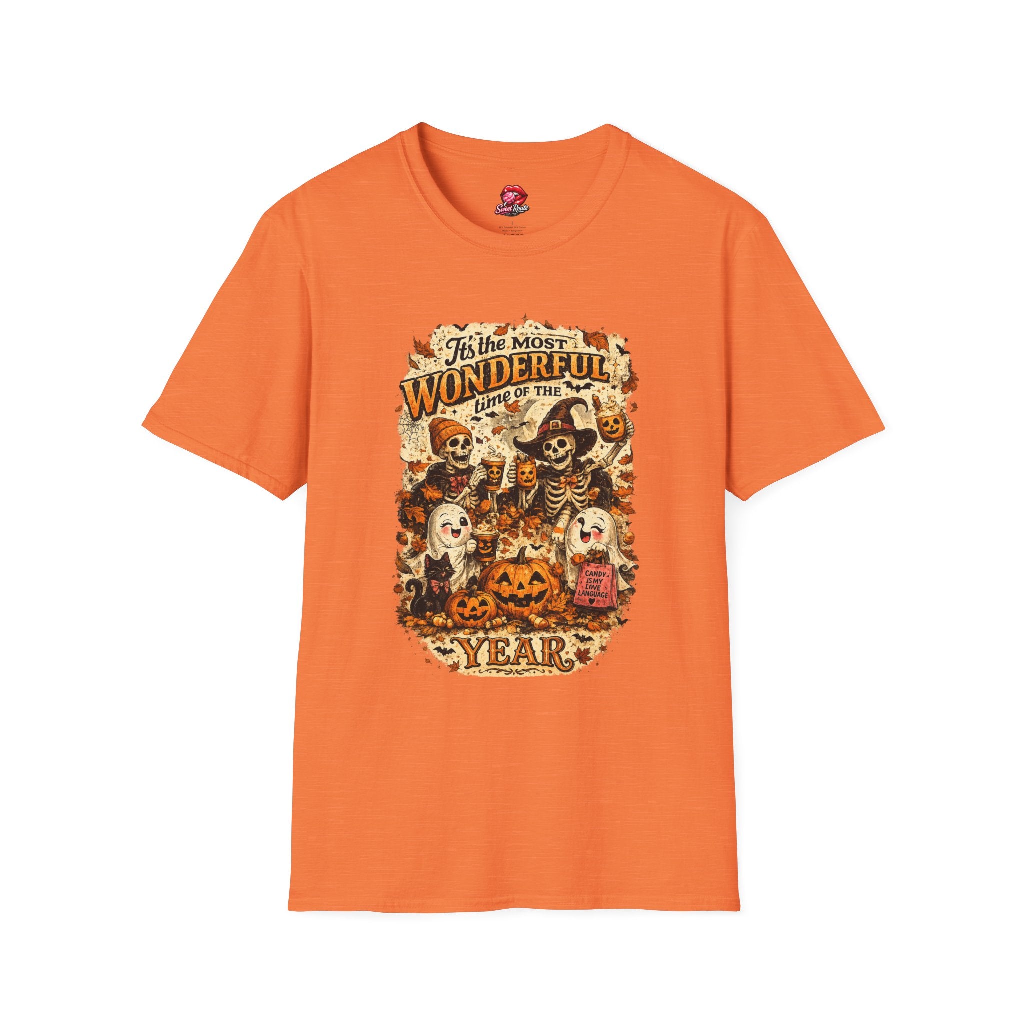 Vintage Halloween Skeleton Crew T-Shirt | 'Tis the Most Wonderful Time Design