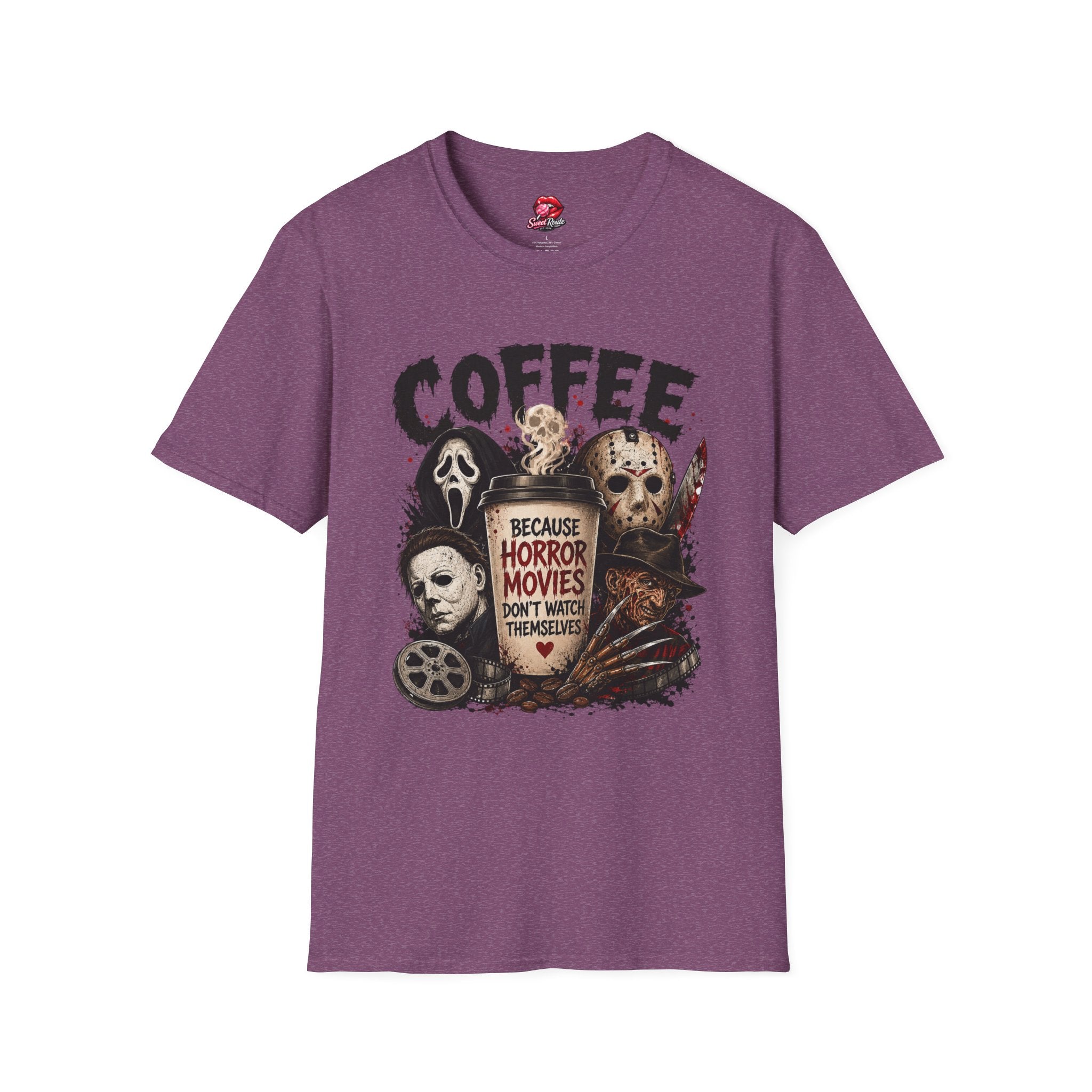 Horror Movie Characters Coffee T-Shirt