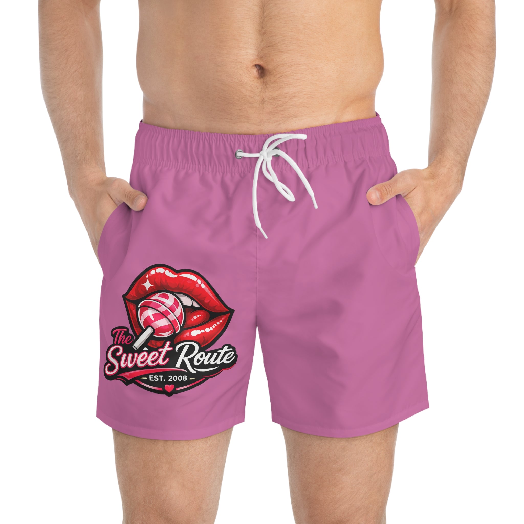 Sweet Route Logo Swim Trunks