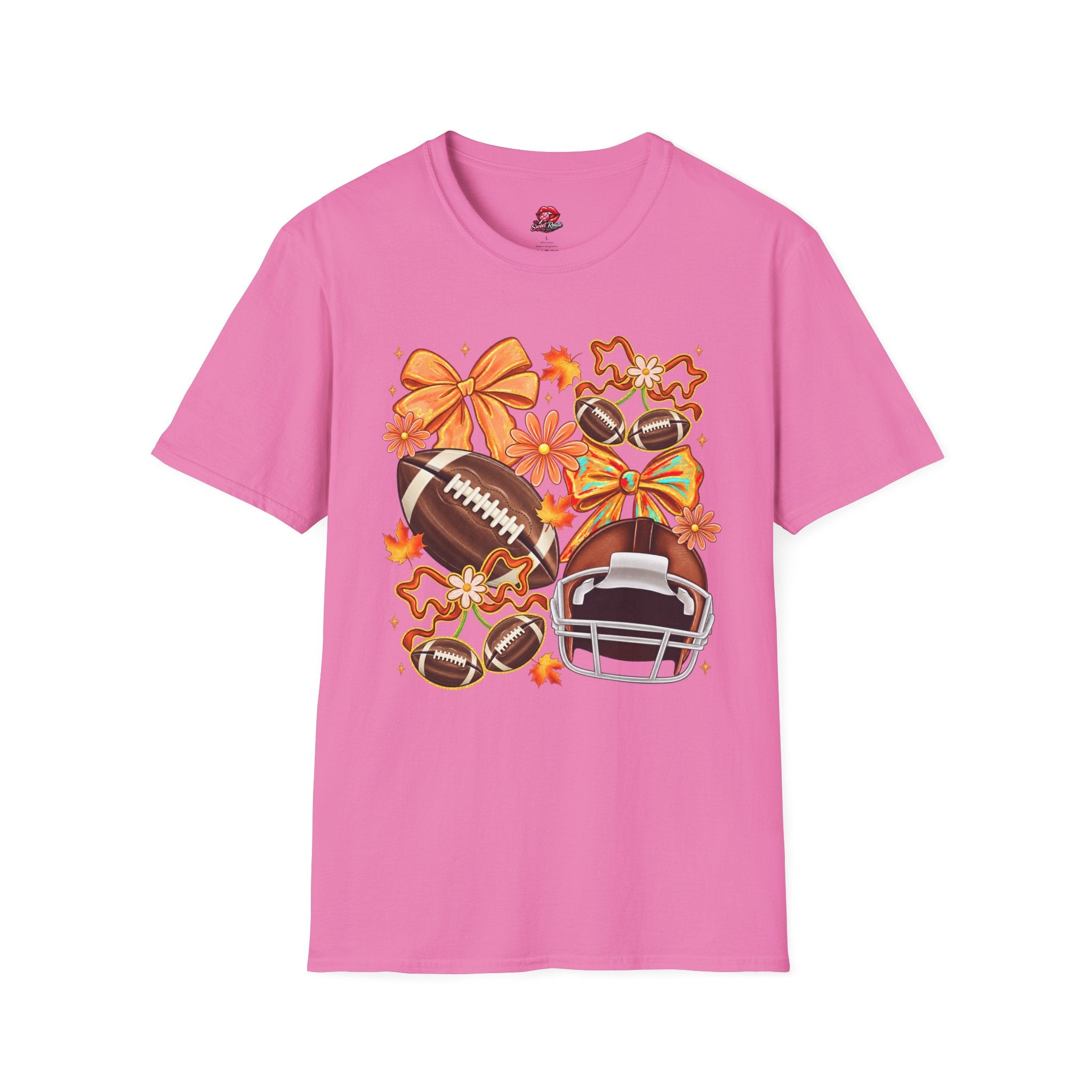 Football Floral Collage T-Shirt