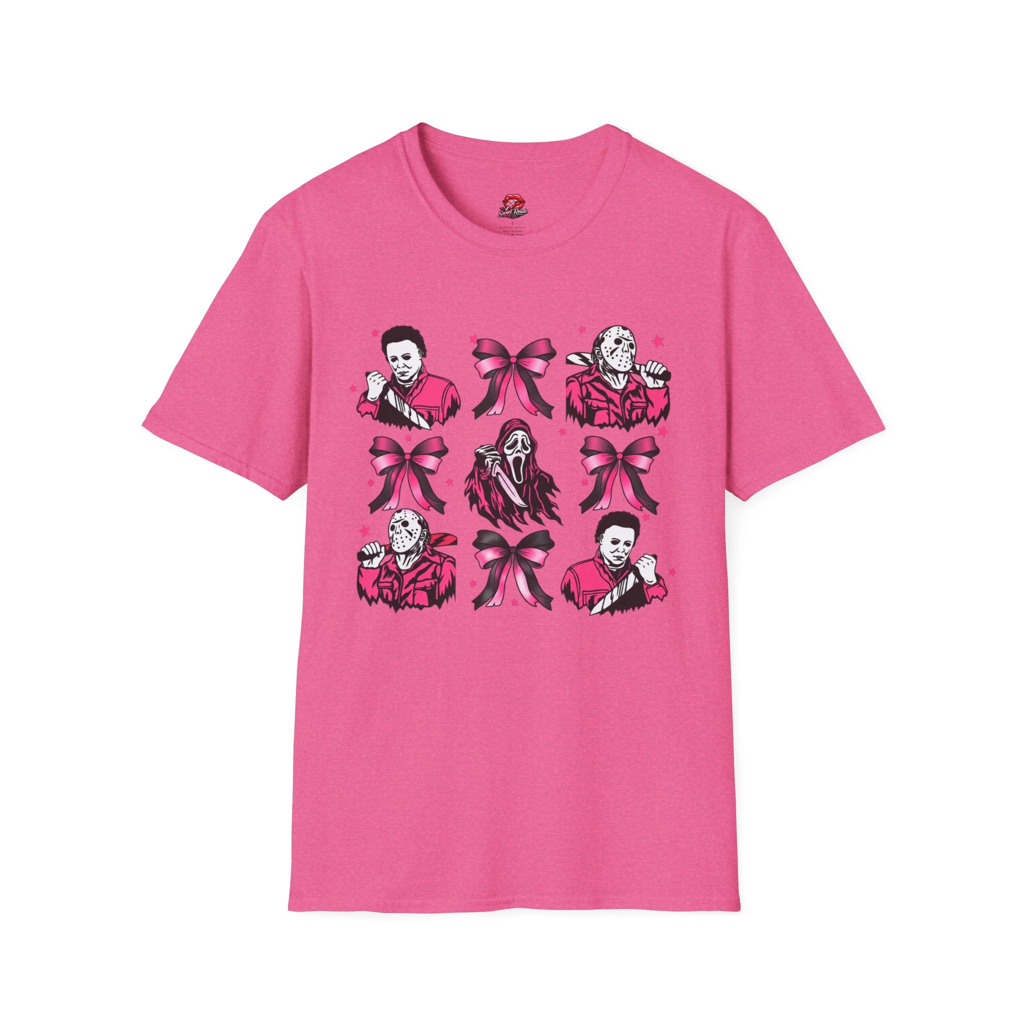Horror Villains & Pink Bows Tee