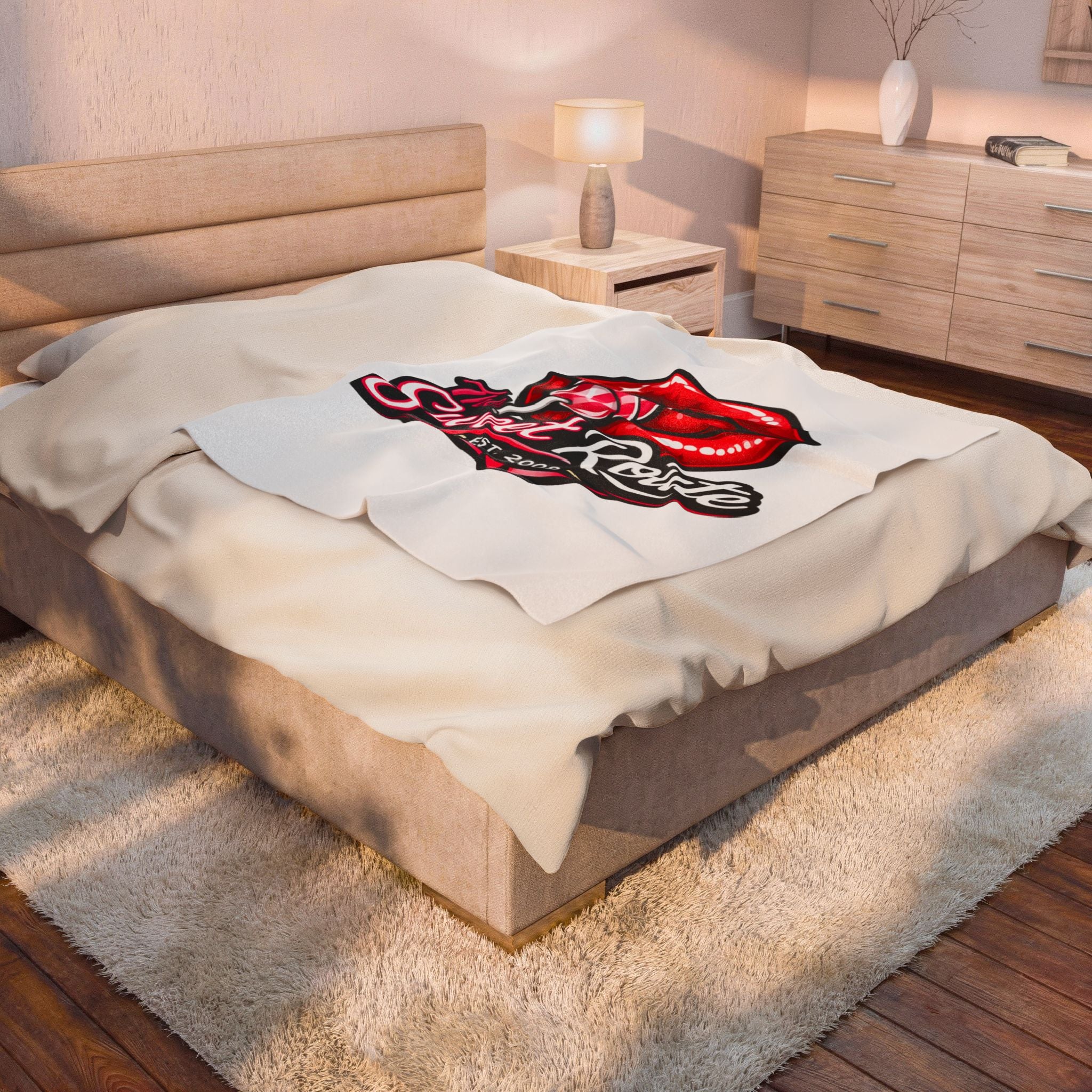 Sweet Route Logo Velveteen Plush Blanket