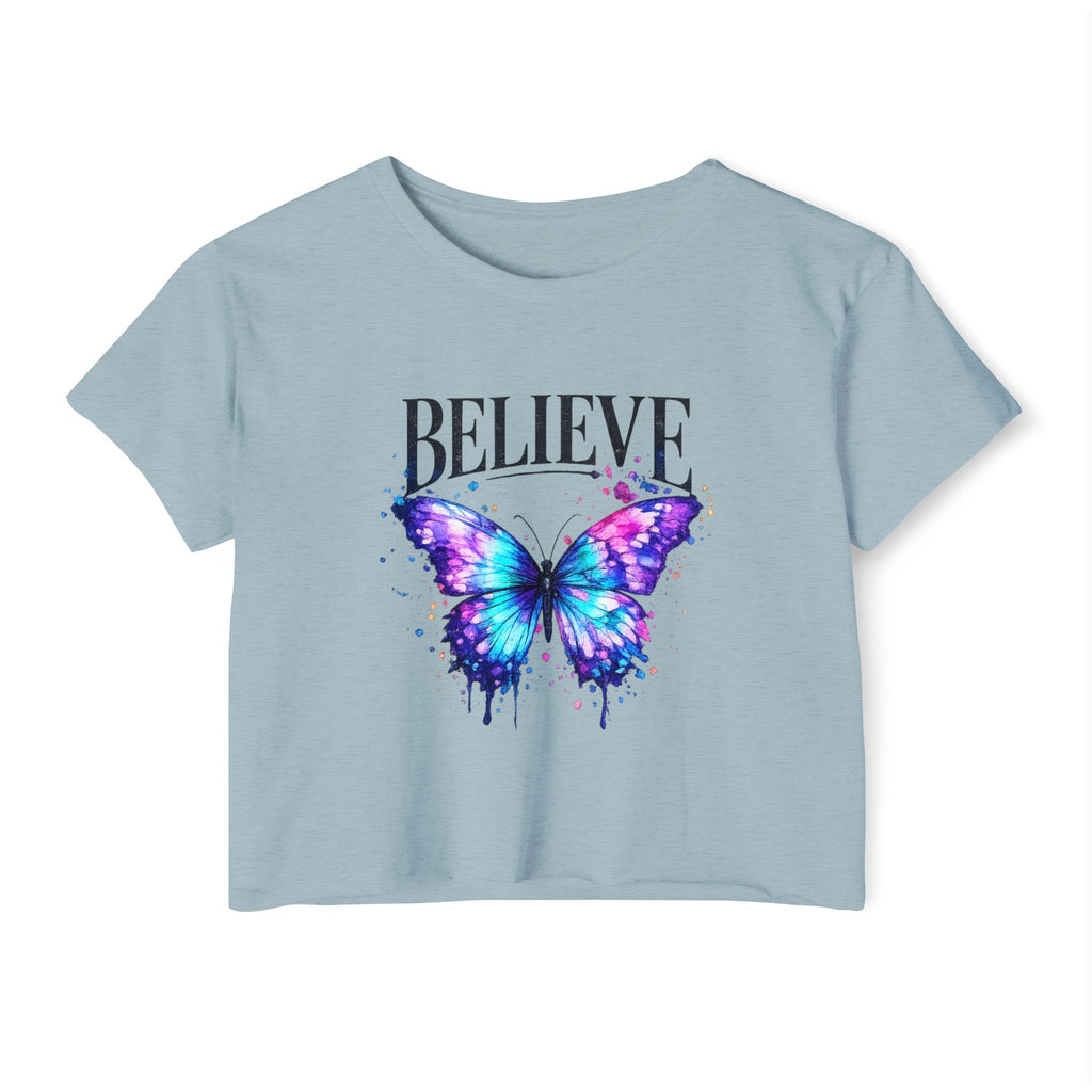 Believe Butterfly Crop Top