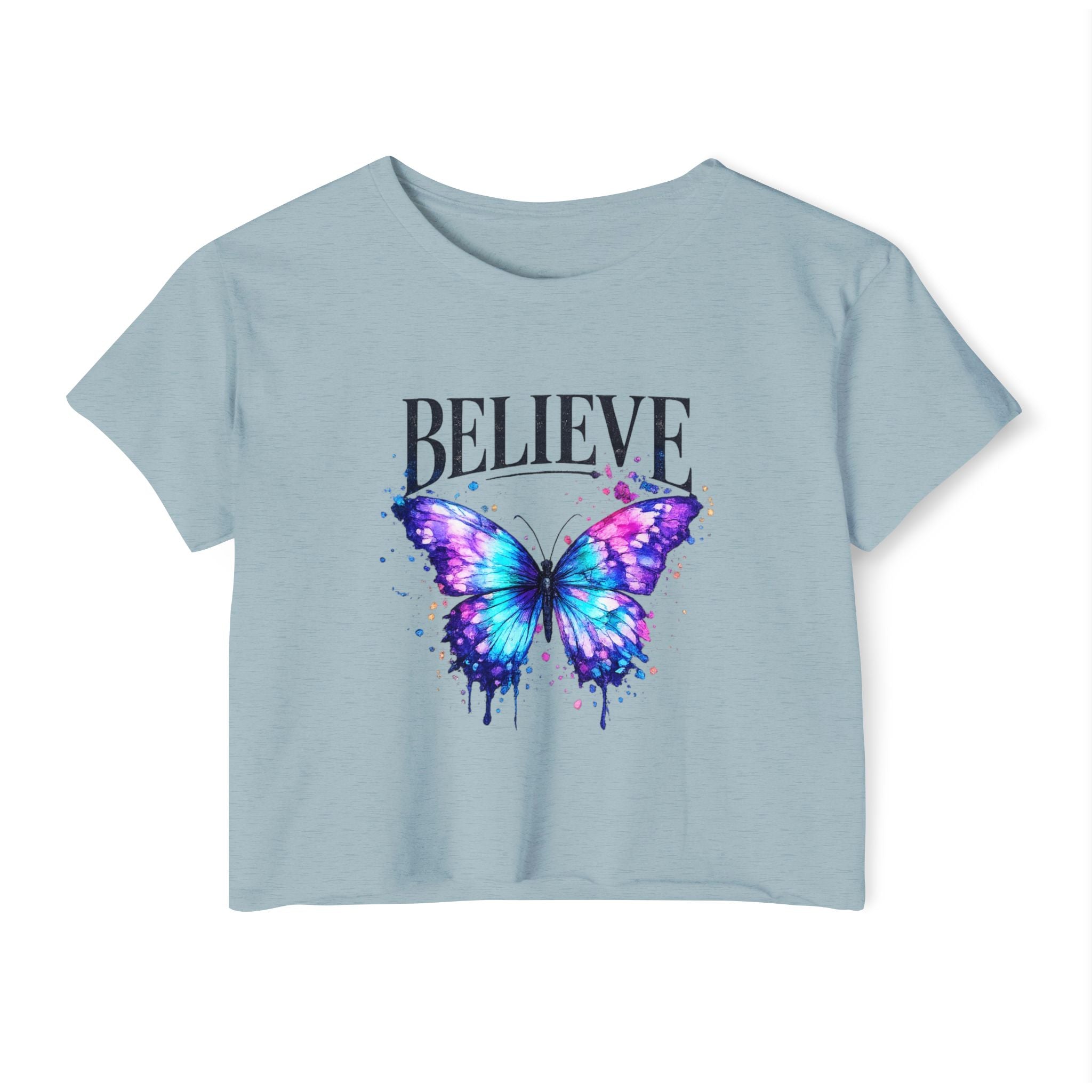 Believe Butterfly Crop Top