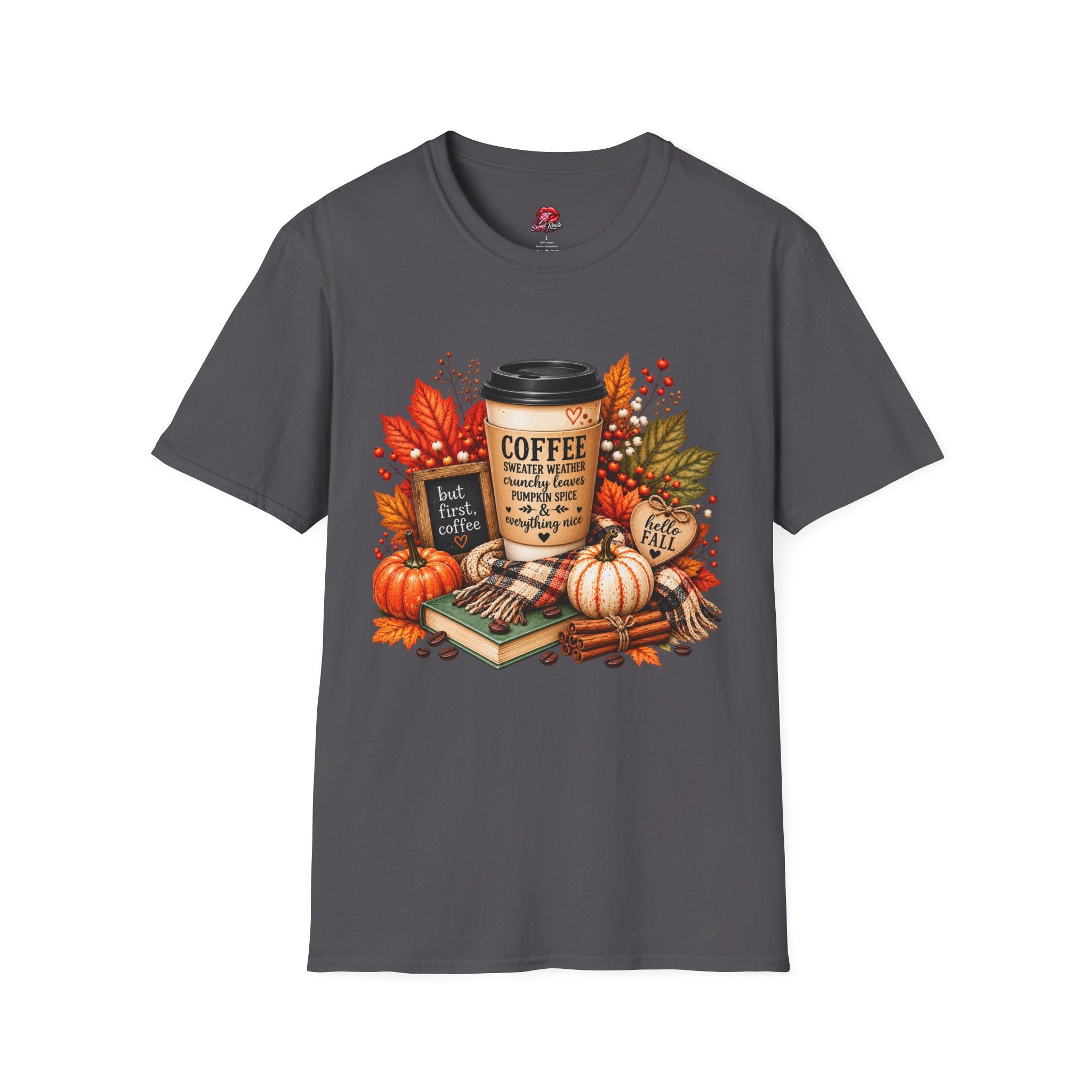 Pumpkin Spice Autumn Coffee Graphic Tee