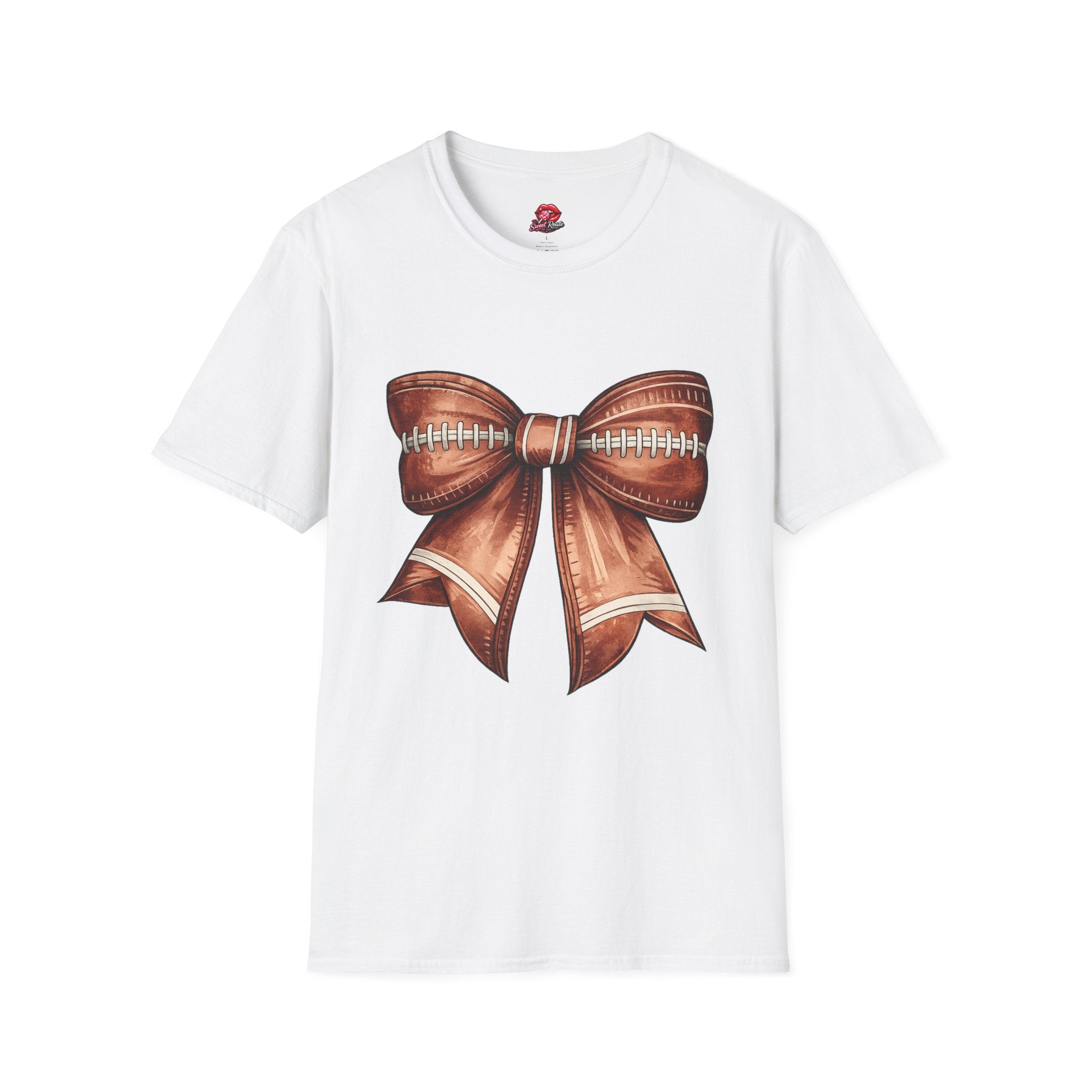 Football Stitch Bow T‑Shirt