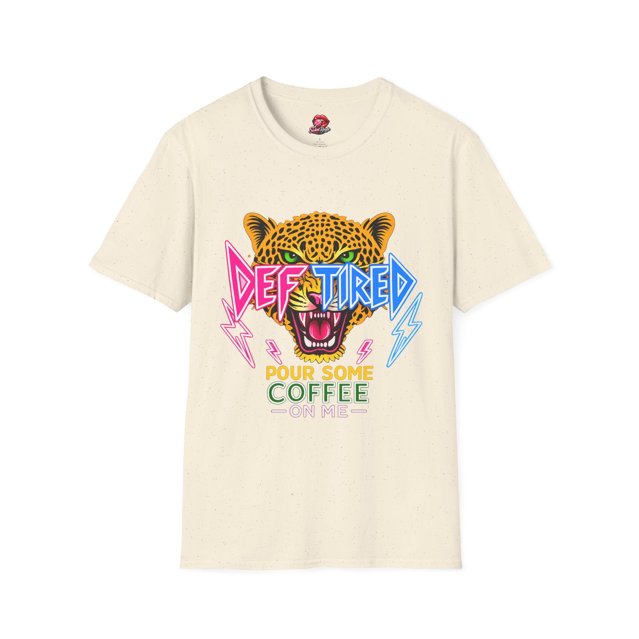 Def-Tired Leopard graphic tee