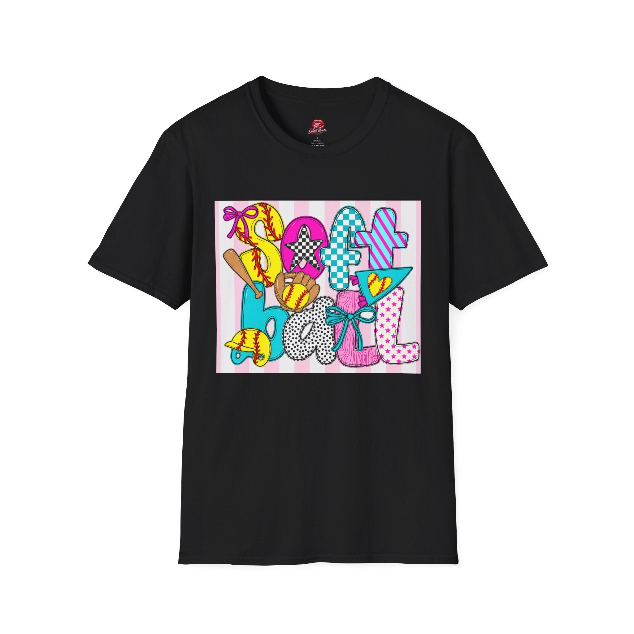 Colorful Pop Art Softball Tee