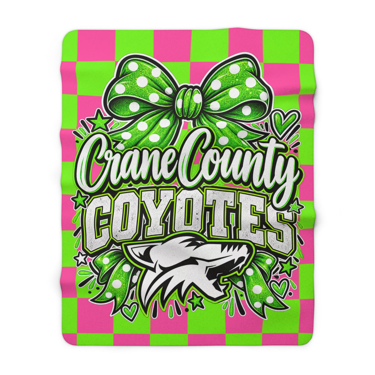 Crane County Coyotes Sherpa Blanket