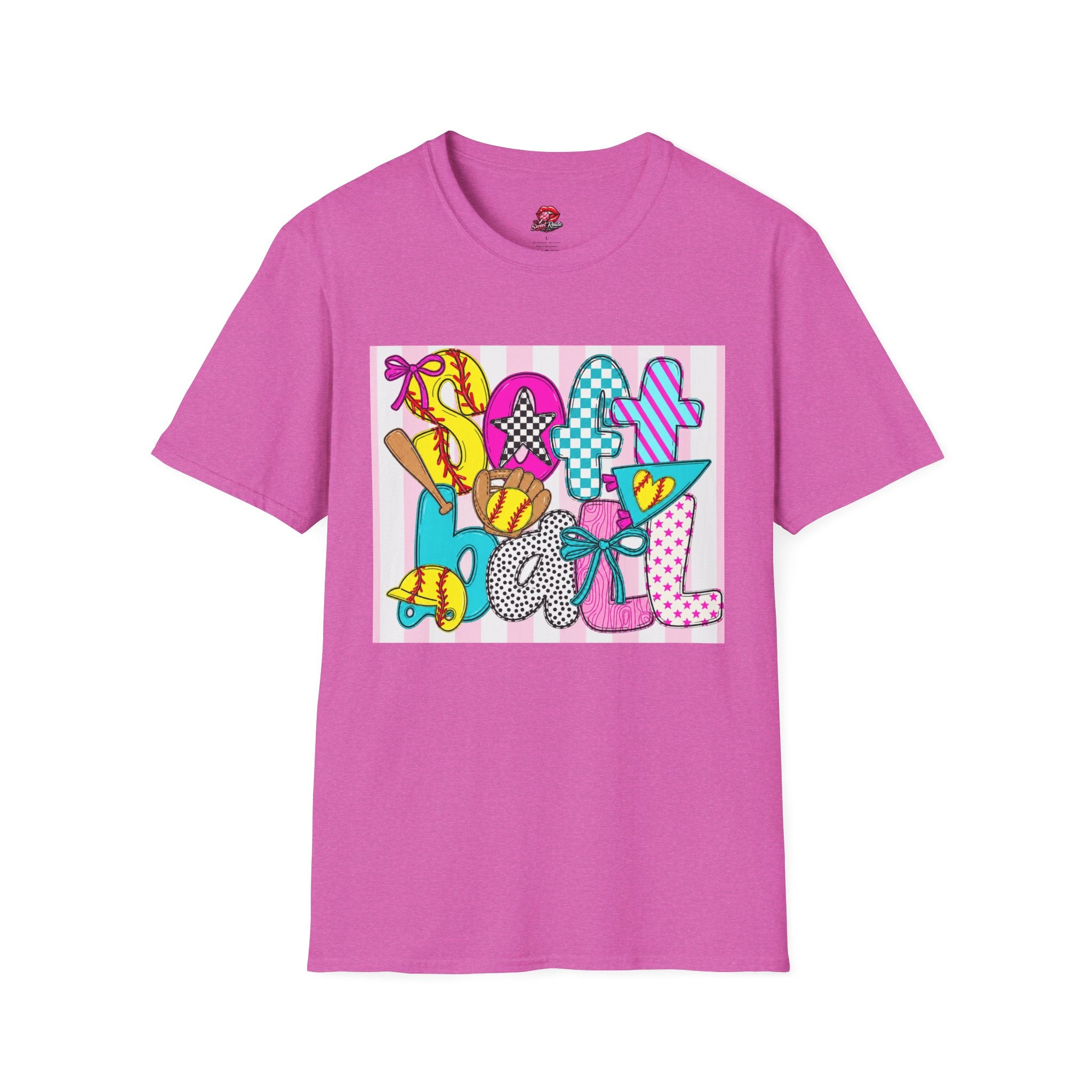 Colorful Pop Art Softball Tee