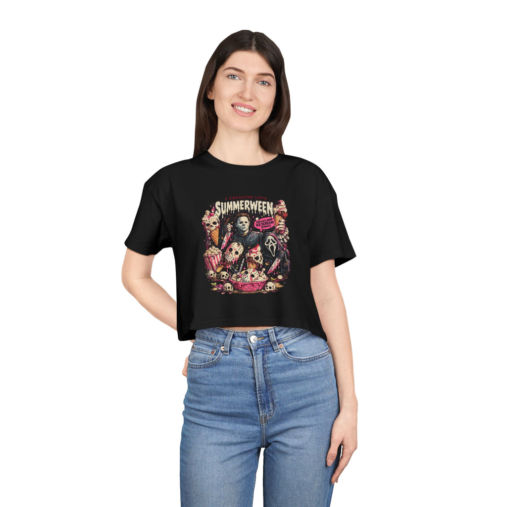 Horror Movie Summerween Crop Tee