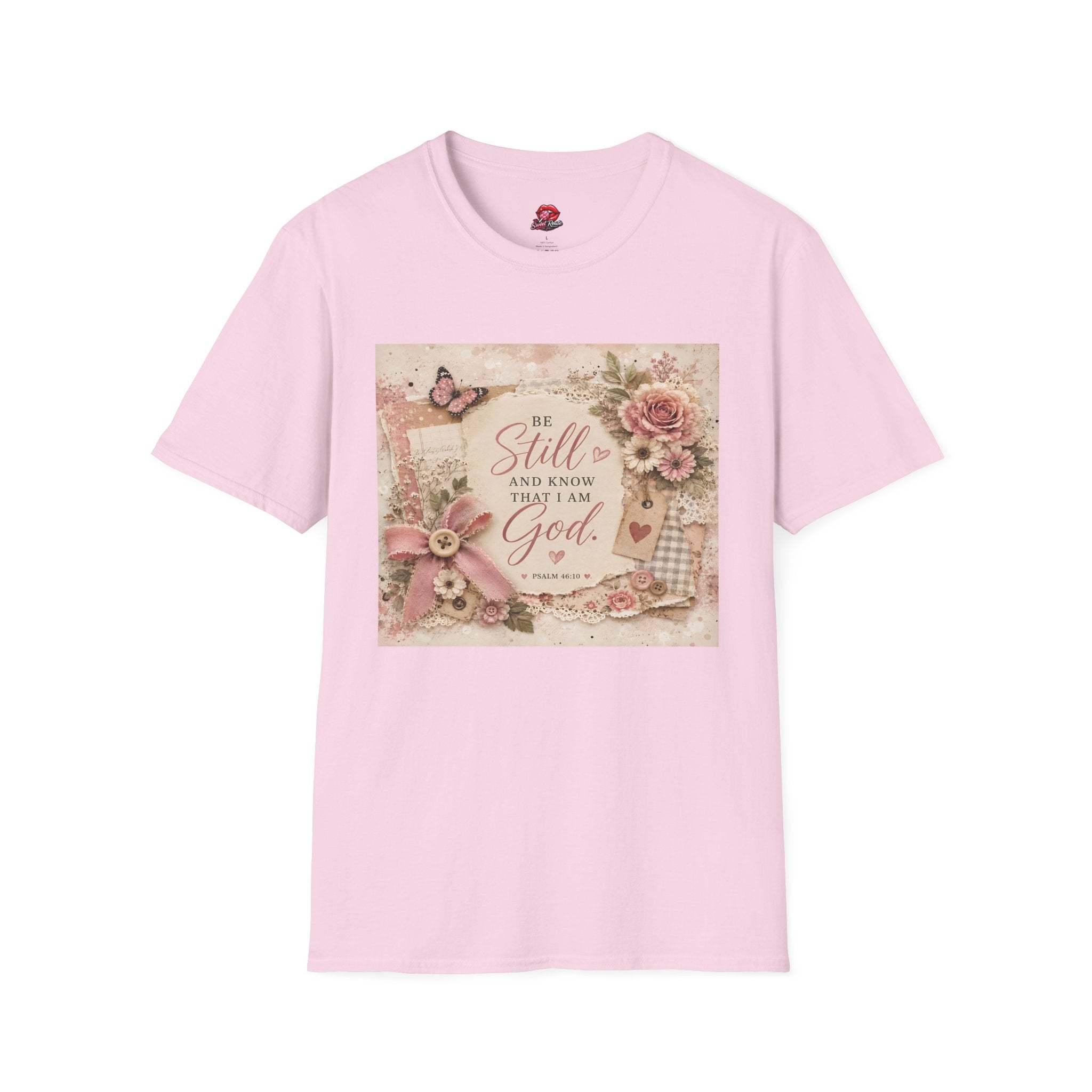 Be Still and Know That I Am God Floral Tee