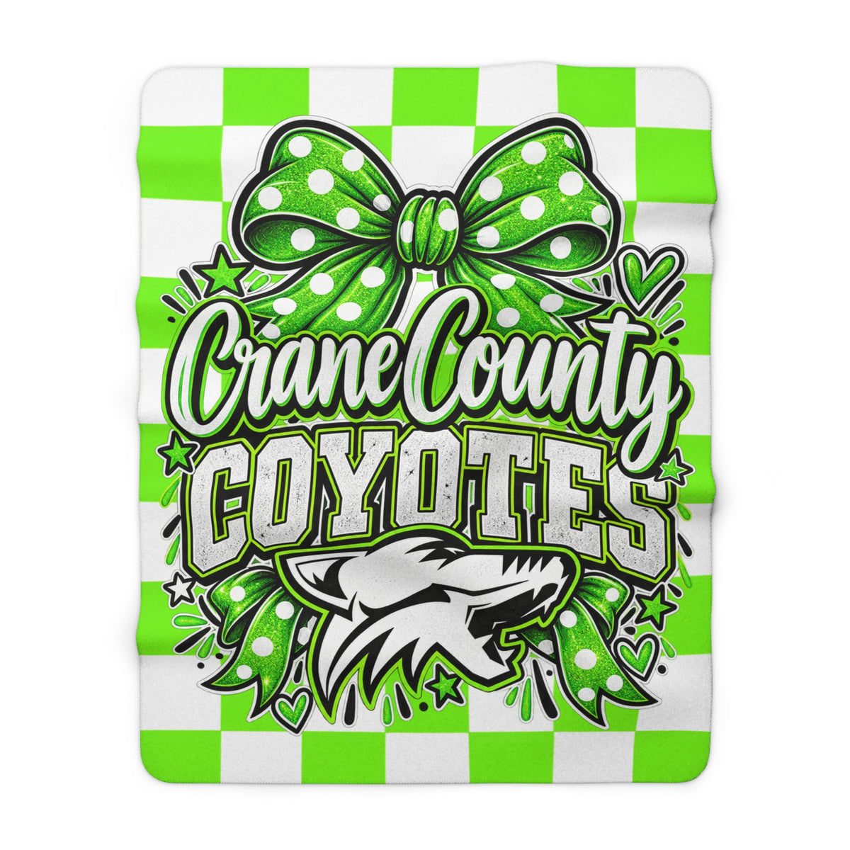 Crane County Coyotes Sherpa Fleece Blanket