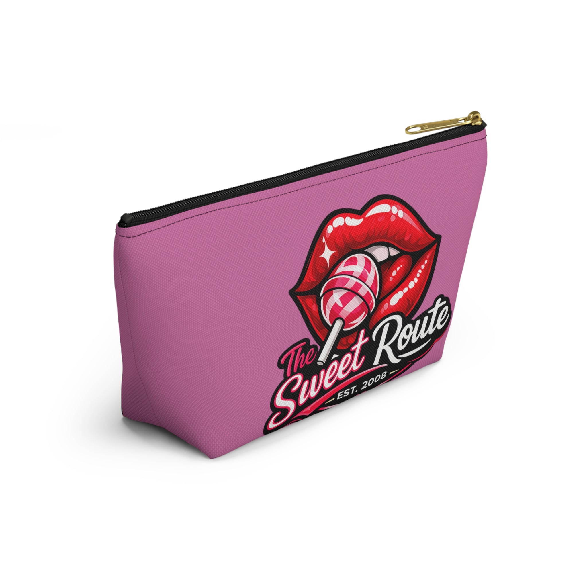Sweet Route Pink Logo Accessory Pouch