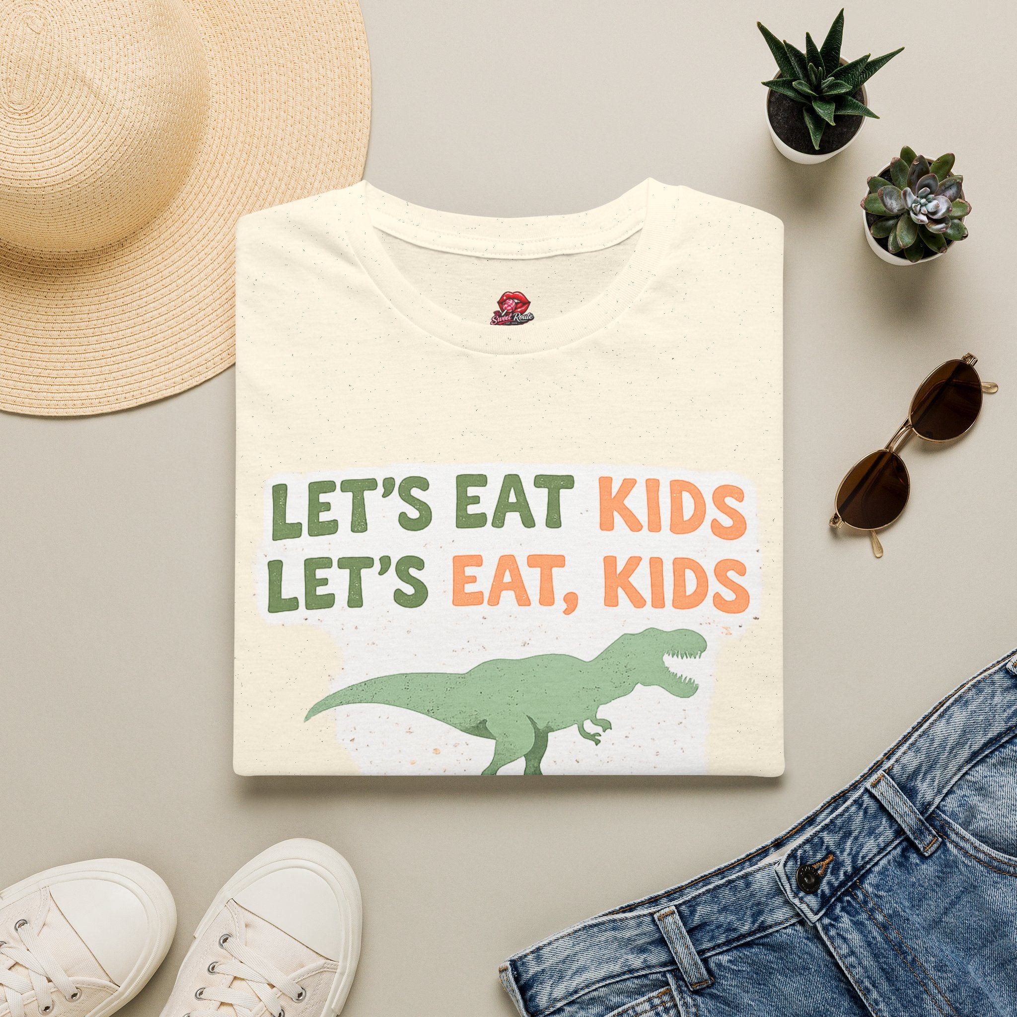 Let’s Eat Kids Let’s Eat, Kids Dinosaur Grammar Teacher T-Shirt | Funny Punctuation Saves Lives English Teacher Tee | ELA Classroom Gift