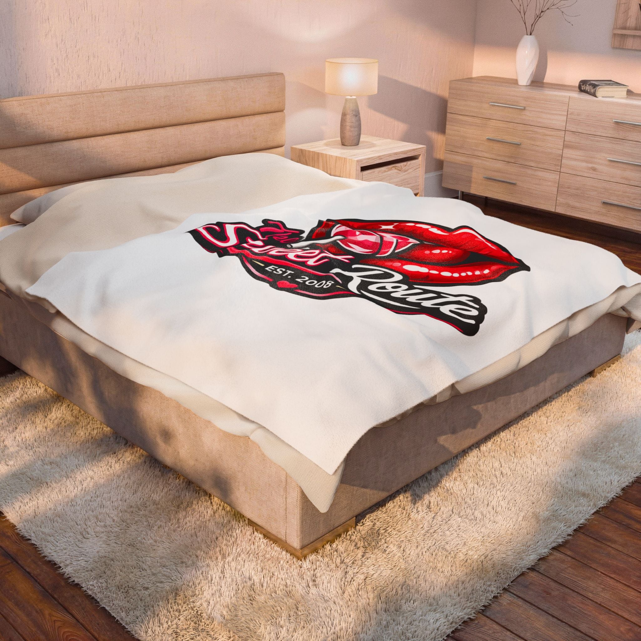 Sweet Route Logo Velveteen Plush Blanket