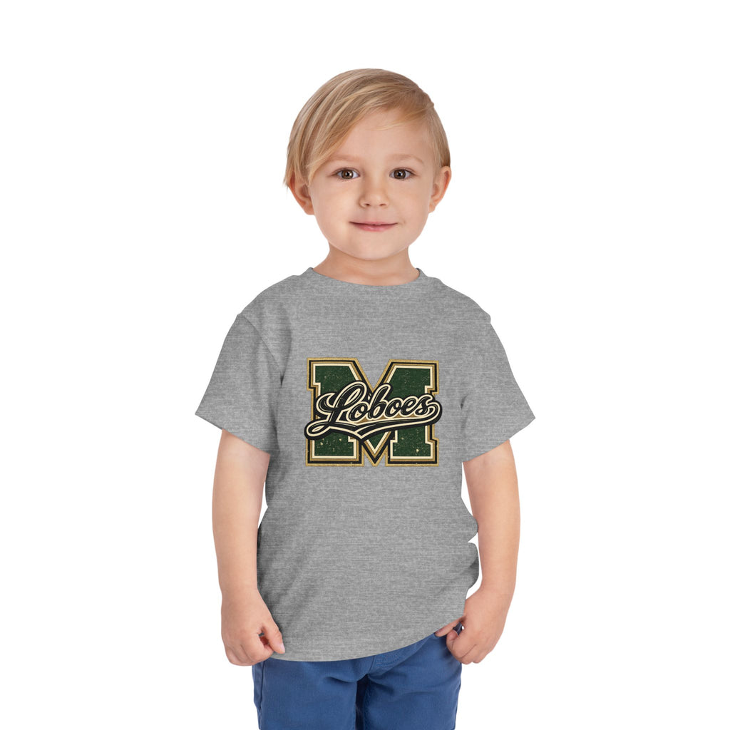 Toddler Tee Green Vintage Letterman Logo